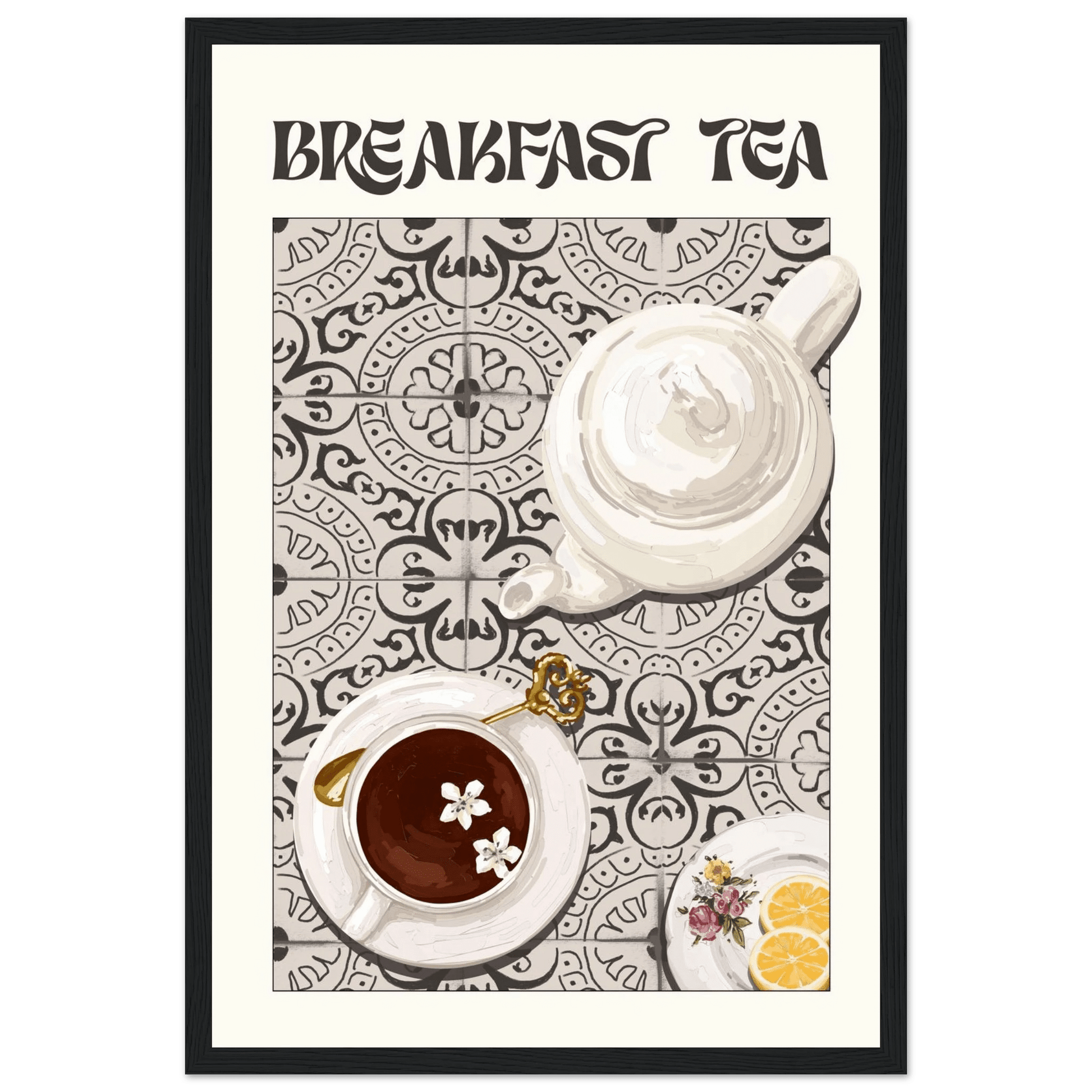 Breakfast Tea Poster – Cozy Kitchen Wall Art Print (Digital & Printed Options) - Evergreen Posters
