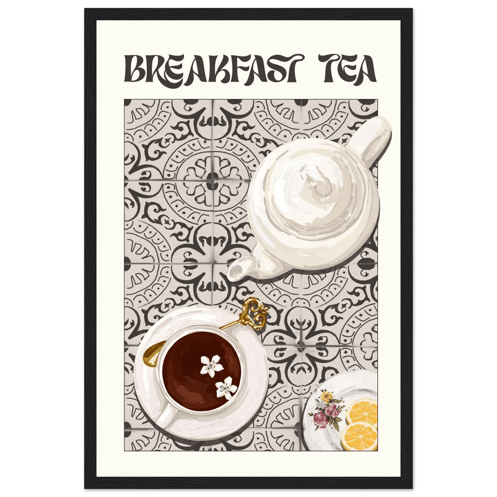 Breakfast Tea Poster – Cozy Kitchen Wall Art Print (Digital & Printed Options) - Evergreen Posters