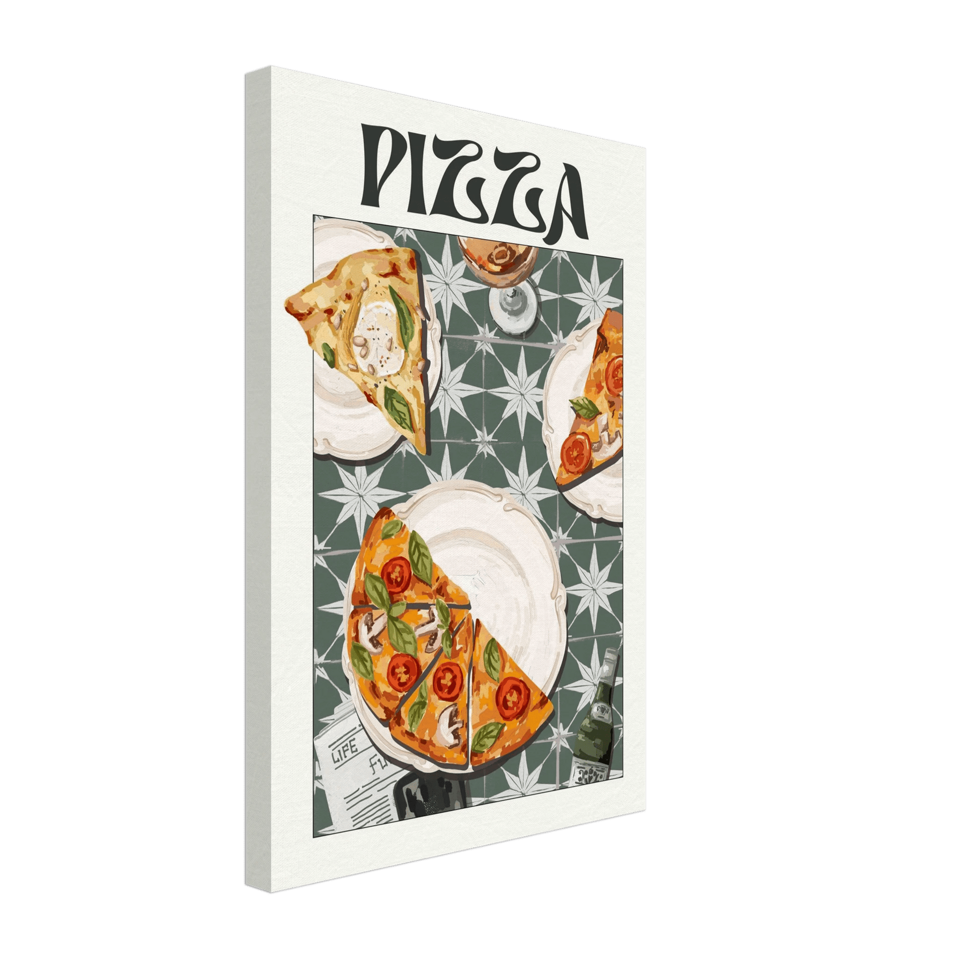 Pizza Poster – Playful Italian Kitchen Wall Art Print (Digital & Printed Options) - Evergreen Posters