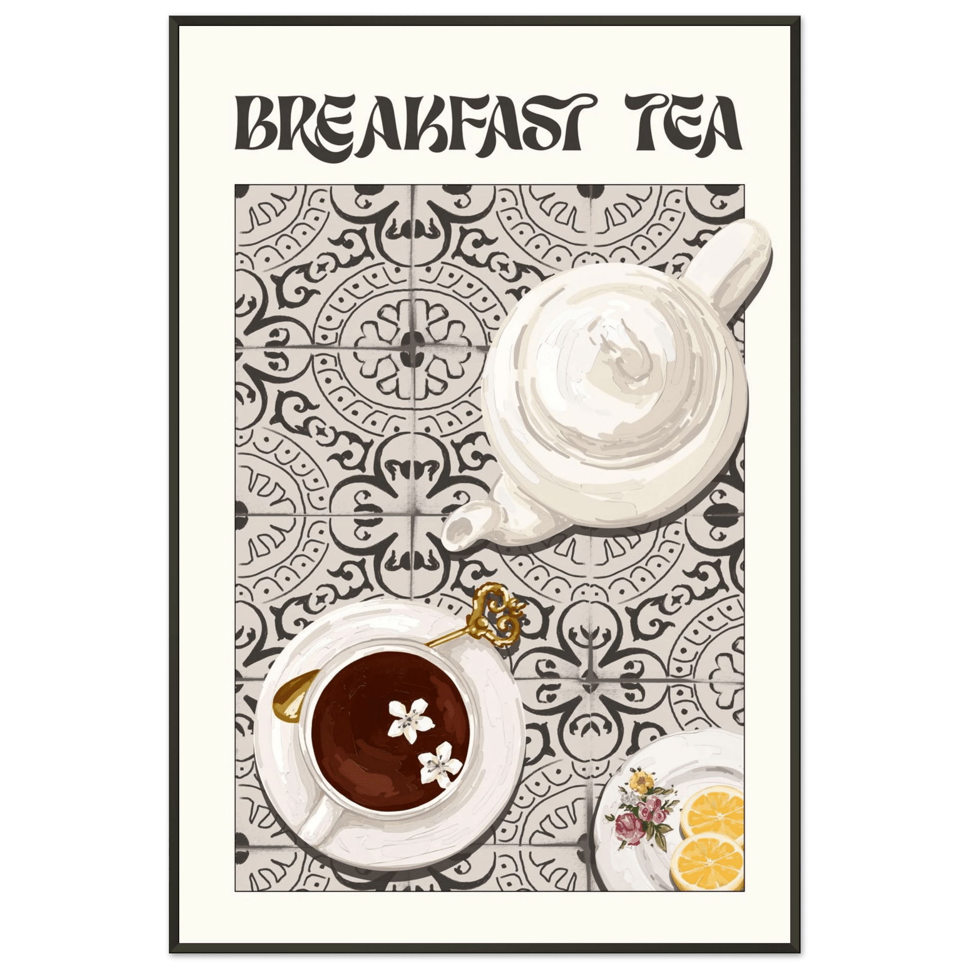 Breakfast Tea Poster – Cozy Kitchen Wall Art Print (Digital & Printed Options) - Evergreen Posters