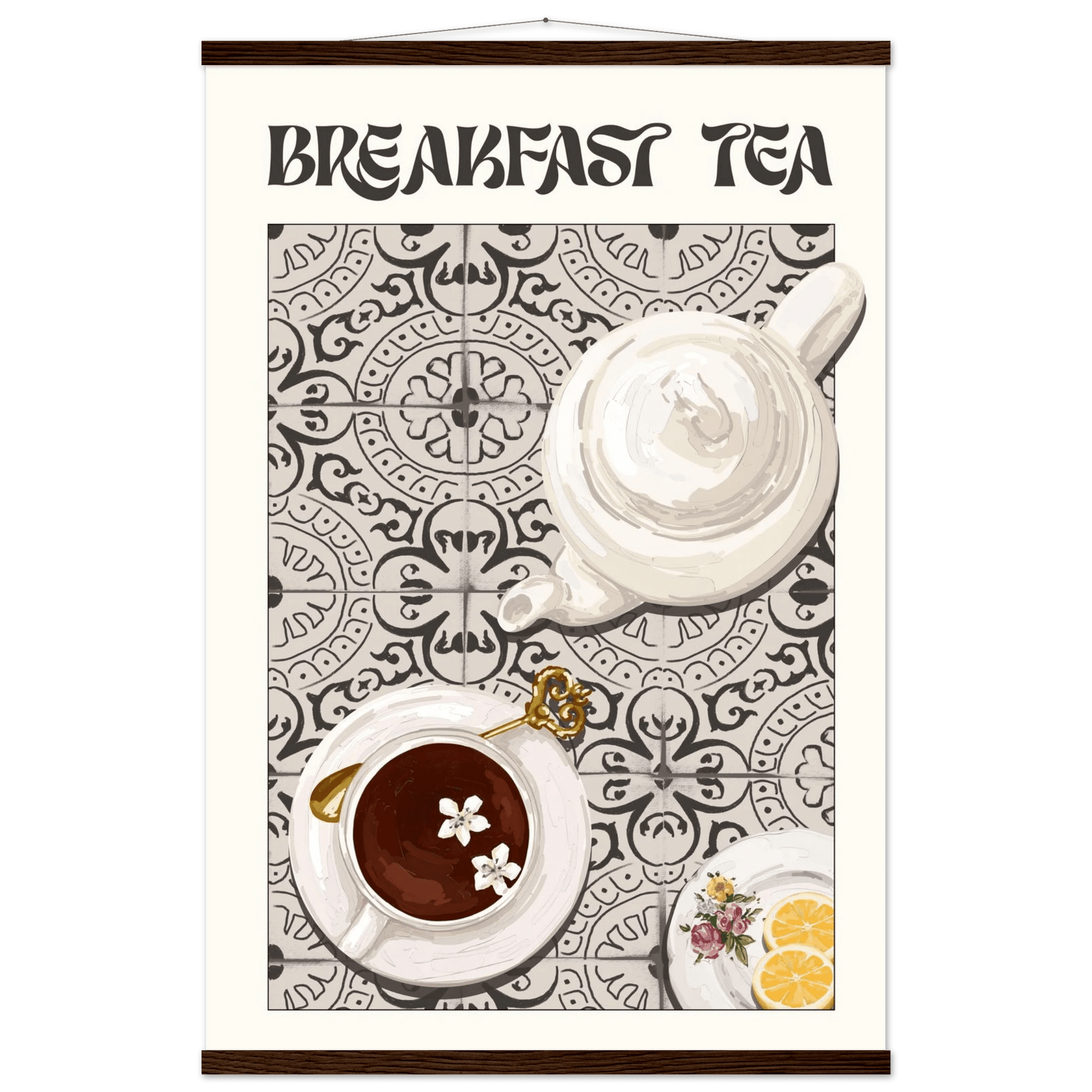 Breakfast Tea Poster – Cozy Kitchen Wall Art Print (Digital & Printed Options) - Evergreen Posters