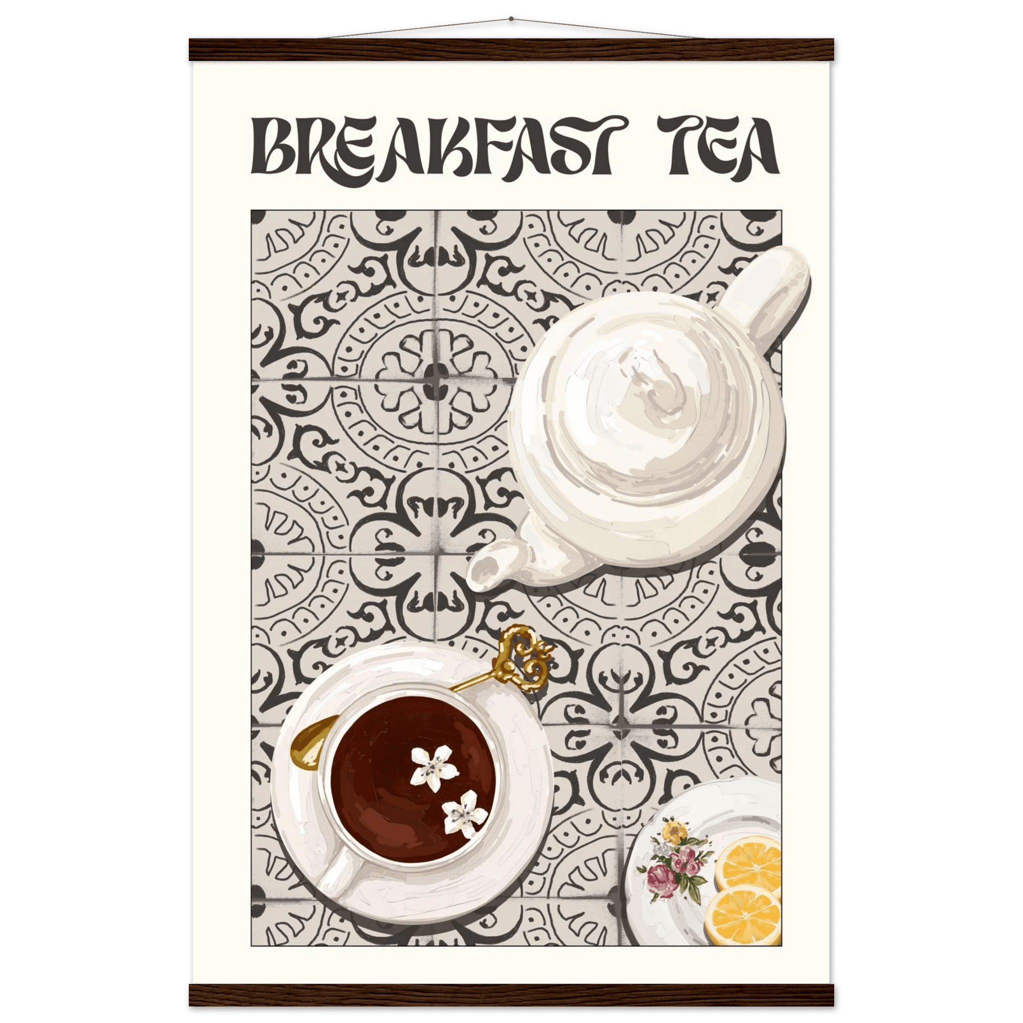 Breakfast Tea Poster – Cozy Kitchen Wall Art Print (Digital & Printed Options) - Evergreen Posters