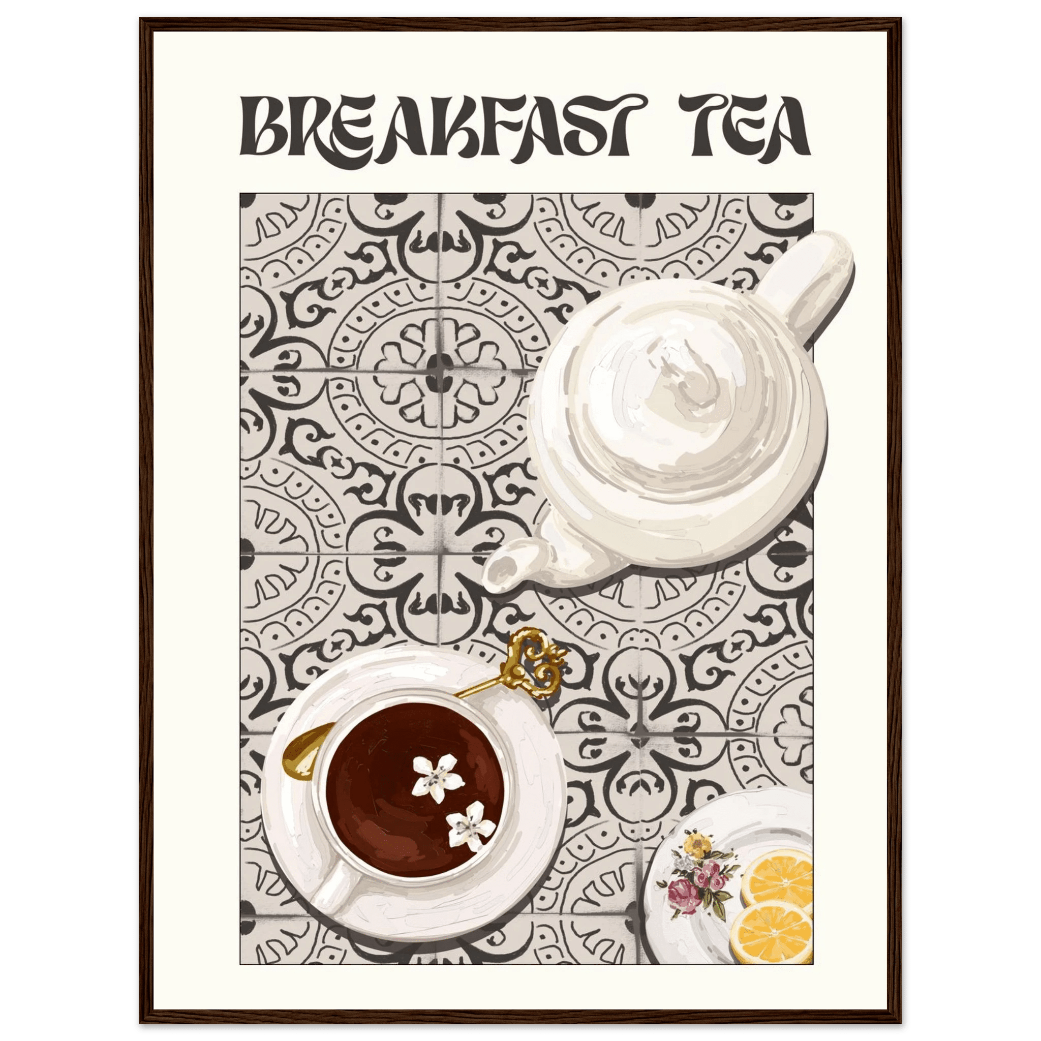 Breakfast Tea Poster – Cozy Kitchen Wall Art Print (Digital & Printed Options) - Evergreen Posters
