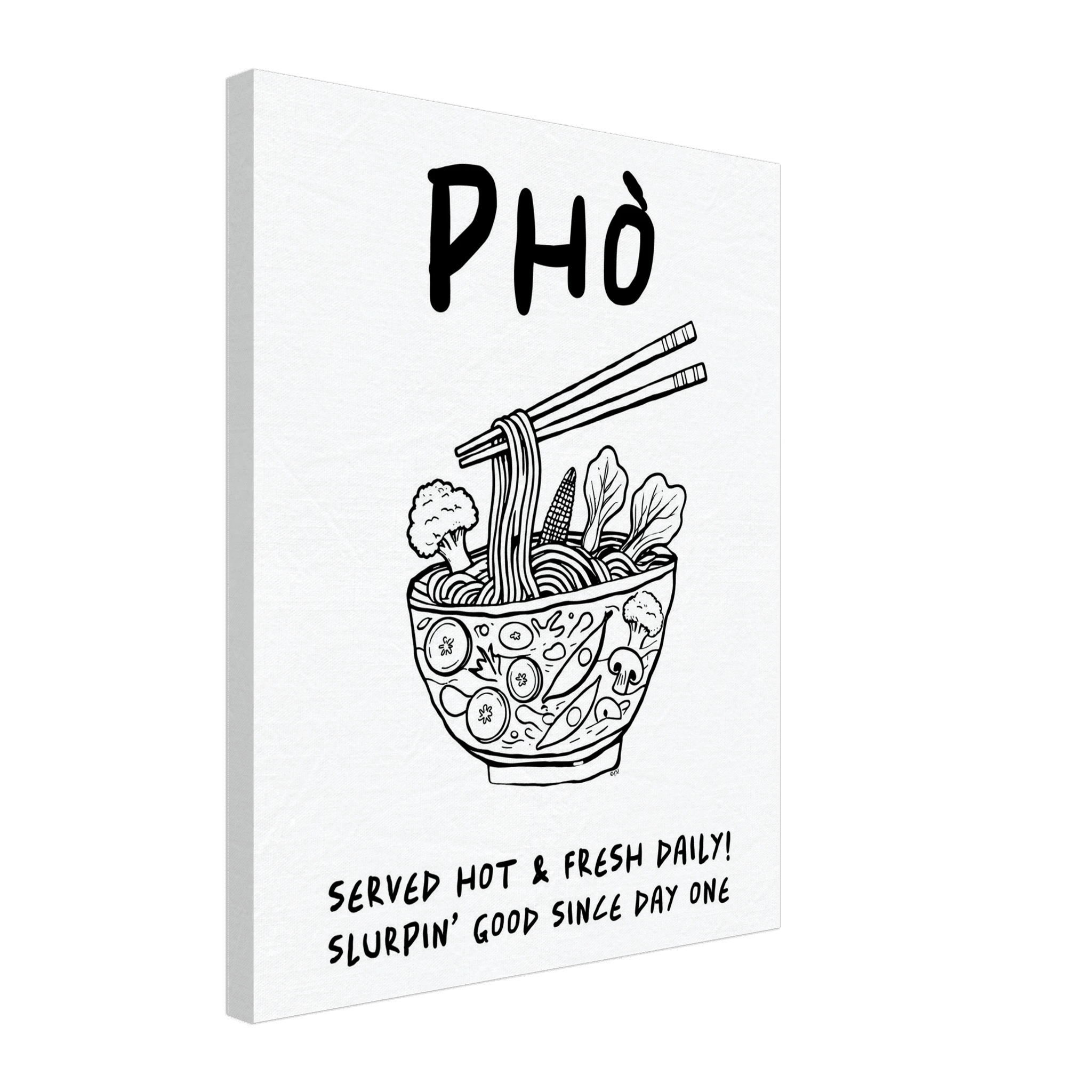 Pho Poster – Funny Vietnamese Kitchen Wall Art Print (Digital & Printed Options) - Evergreen Posters