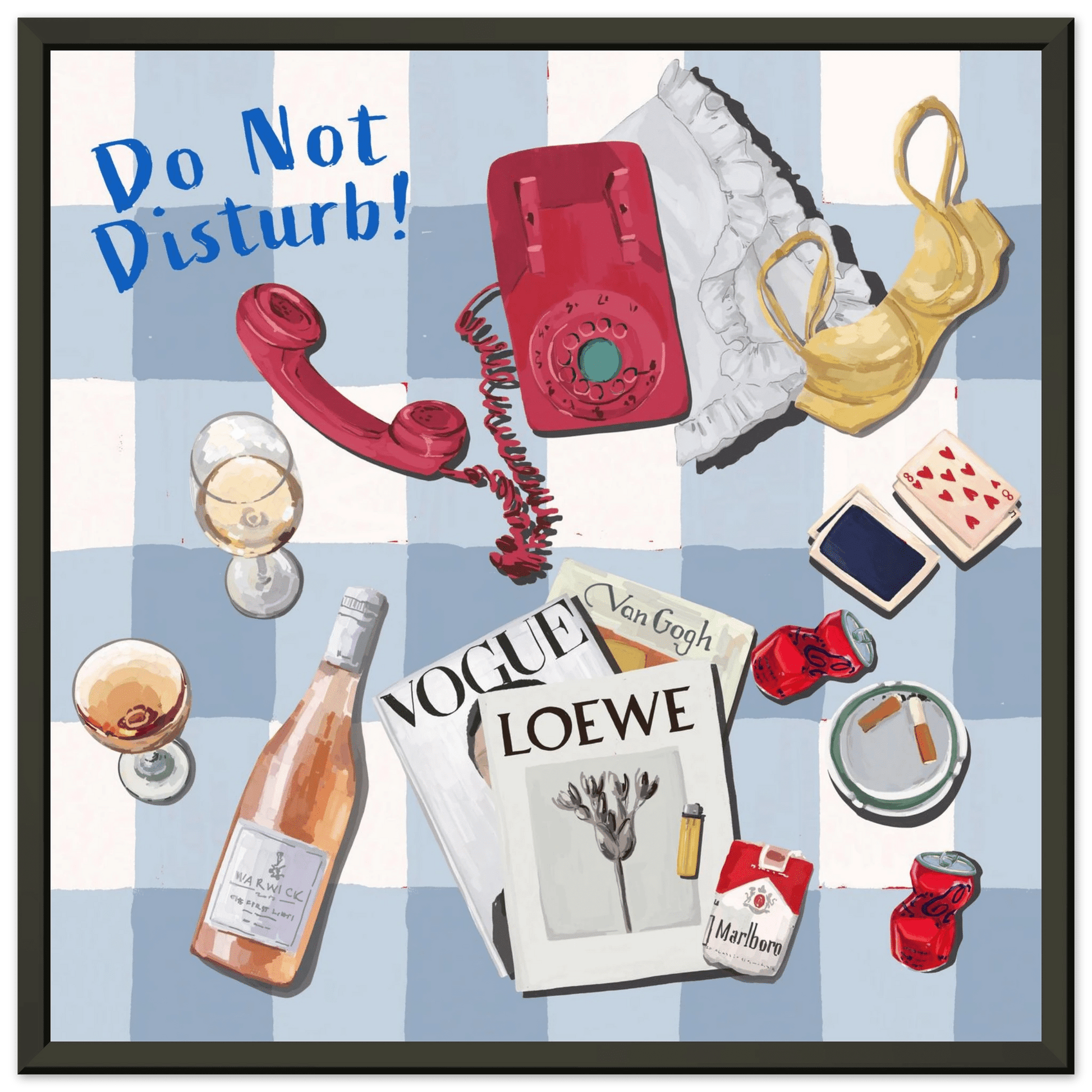 Do Not Disturb Poster | Dopamine Wall Art | Retro Bedroom Quote Print - Evergreen Posters - 23