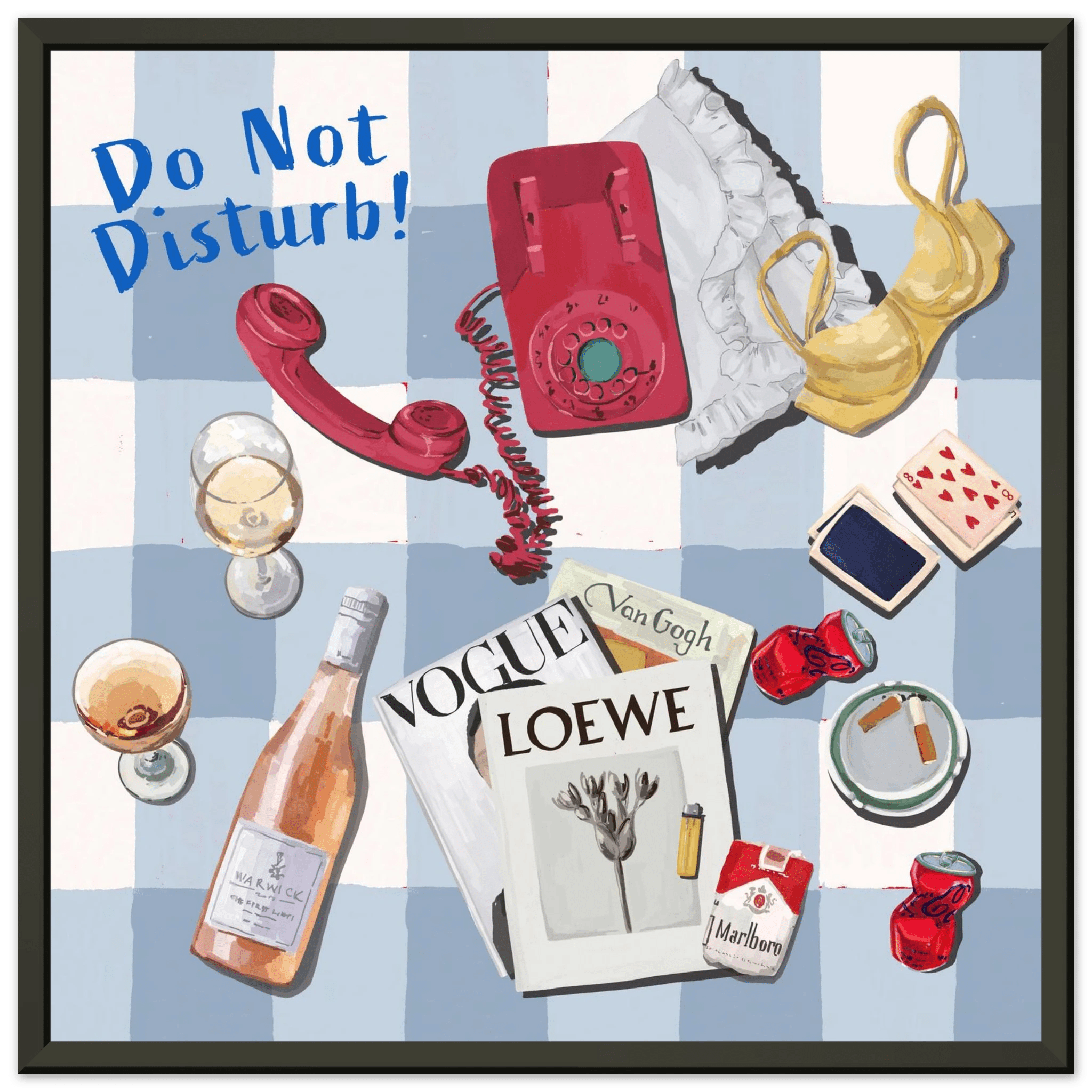 Do Not Disturb Poster | Dopamine Wall Art | Retro Bedroom Quote Print - Evergreen Posters - 23