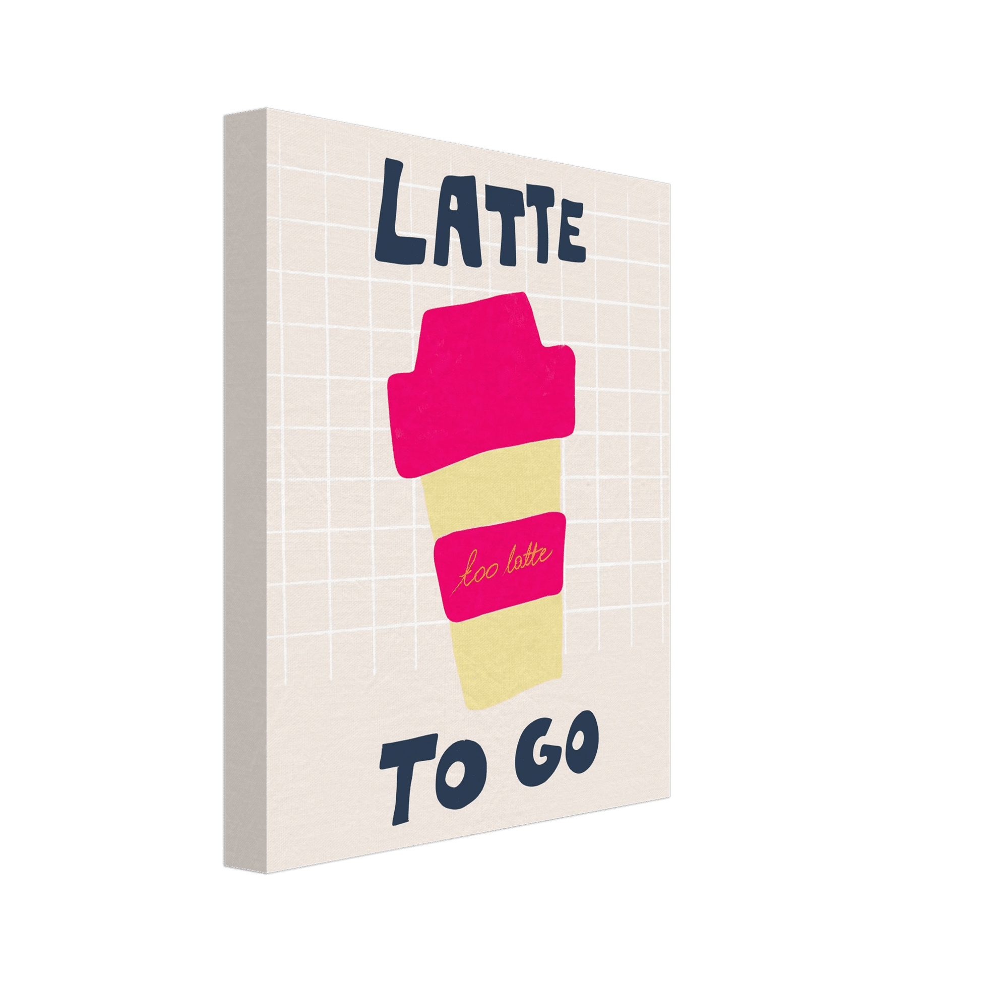 Latte To Go Poster – Playful Coffee Kitchen Wall Art Print (Digital & Printed Options) - Evergreen Posters