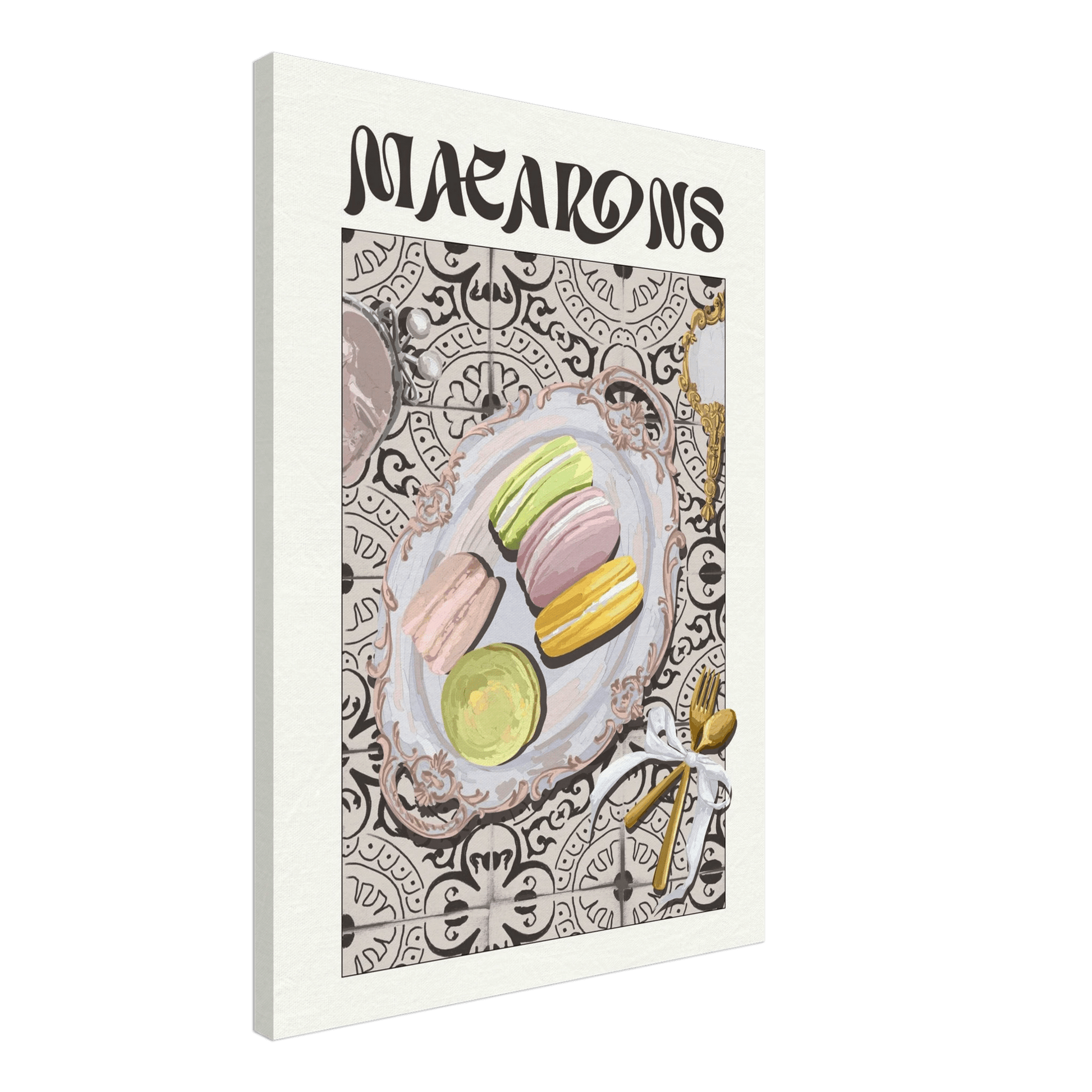 Macarons Poster – Playful French Patisserie Kitchen Wall Art Print (Digital & Printed Options) - Evergreen Posters