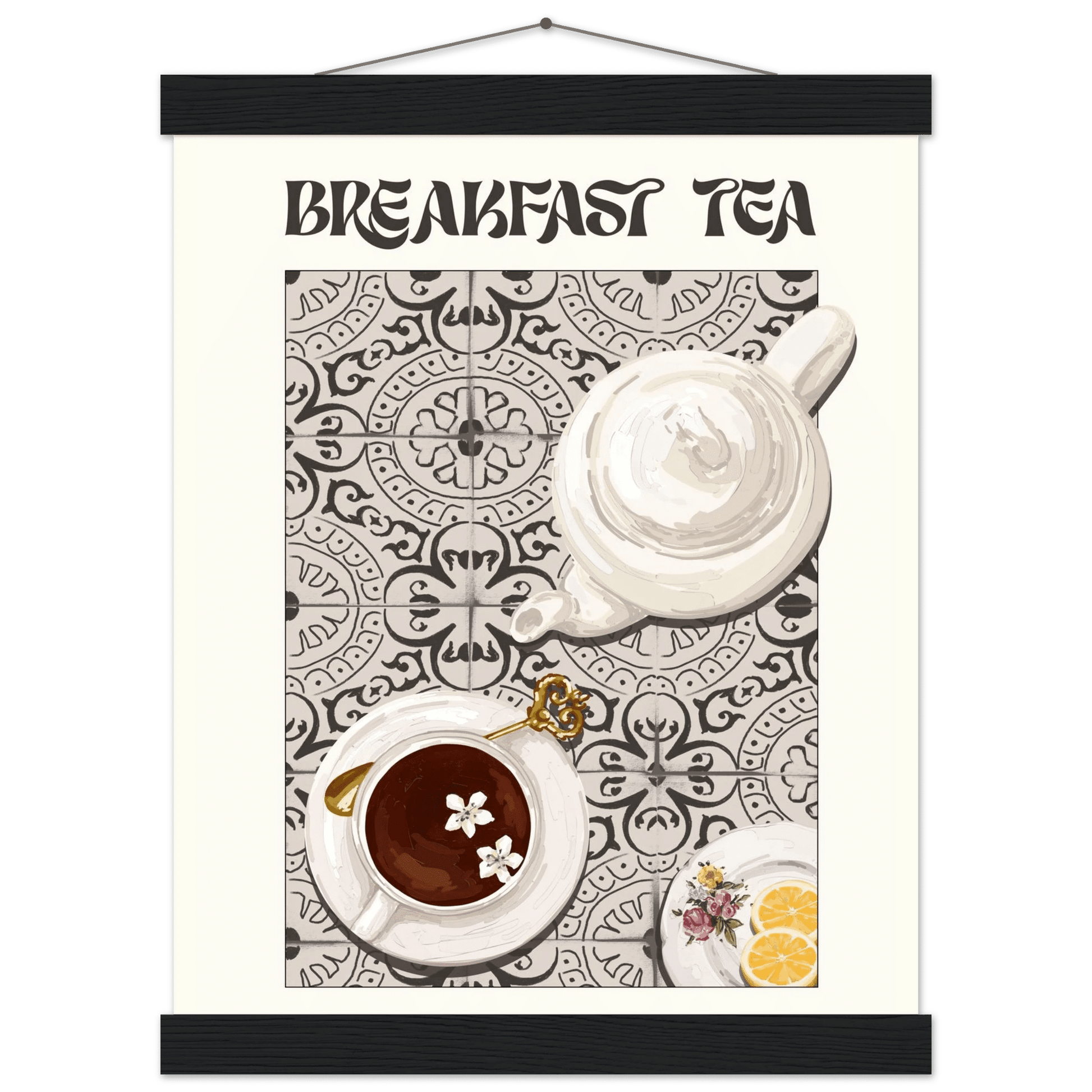 Breakfast Tea Poster – Cozy Kitchen Wall Art Print (Digital & Printed Options) - Evergreen Posters