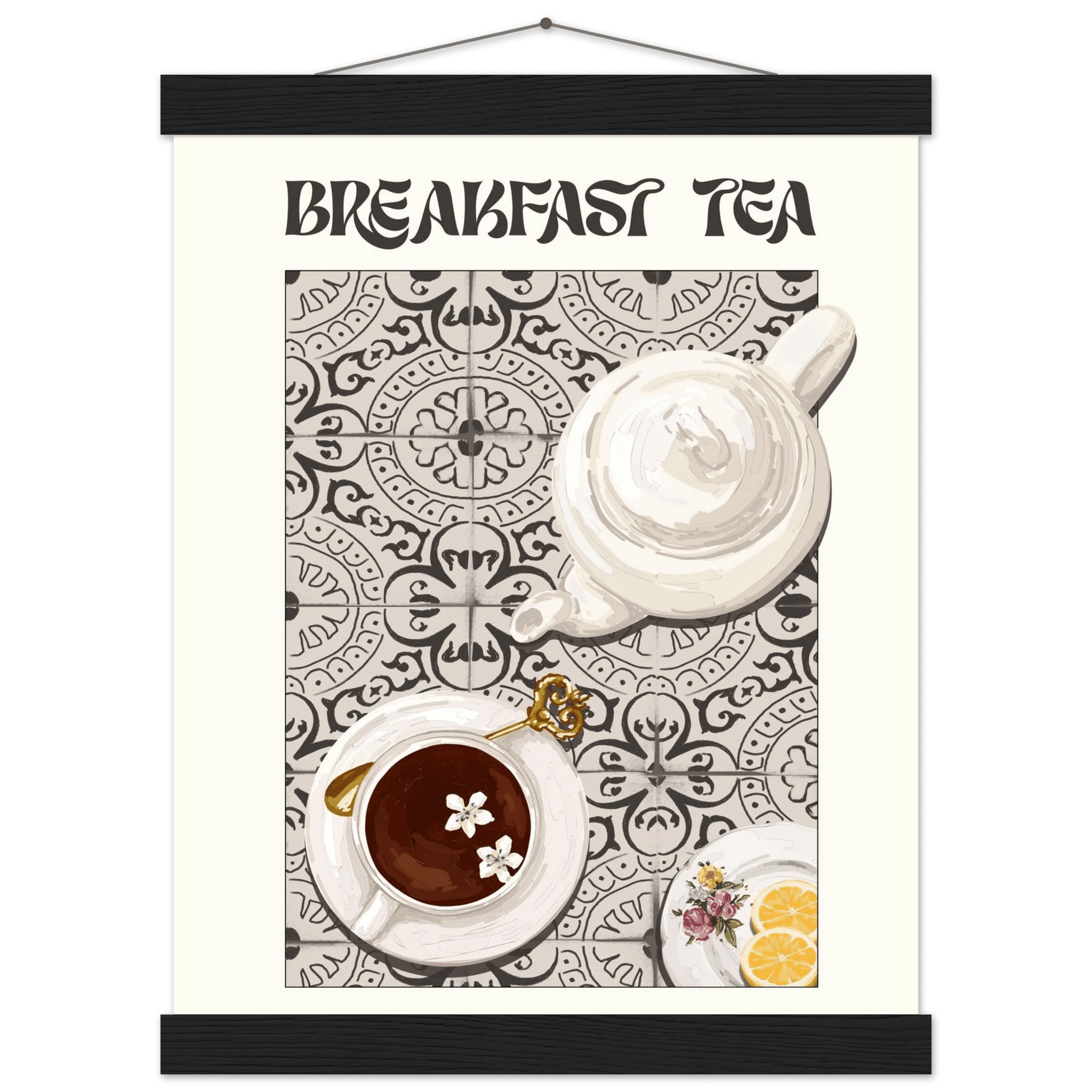 Breakfast Tea Poster – Cozy Kitchen Wall Art Print (Digital & Printed Options) - Evergreen Posters