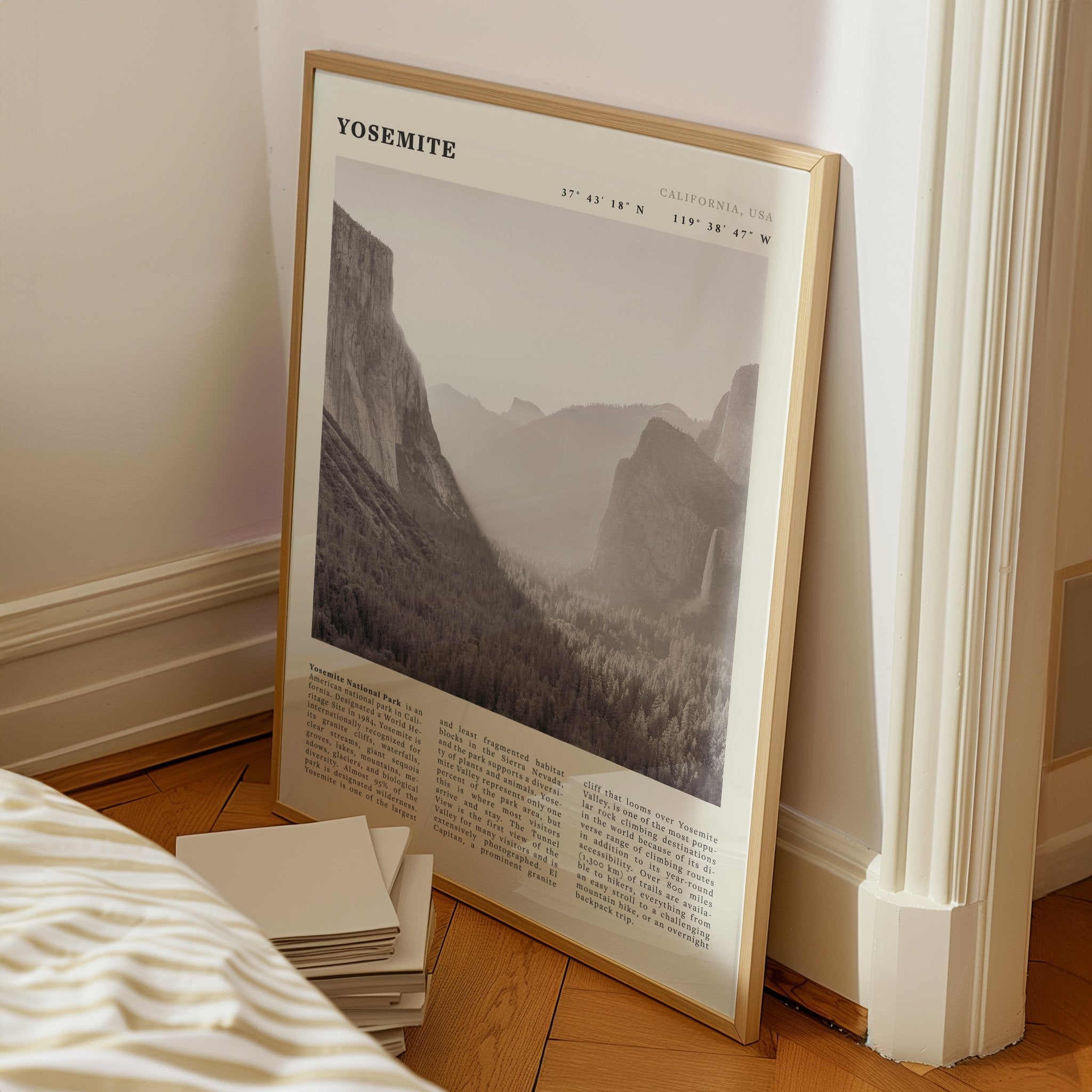 Yosemite Poster | Black & White National Park Wall Art | California Nature Print - Evergreen Posters