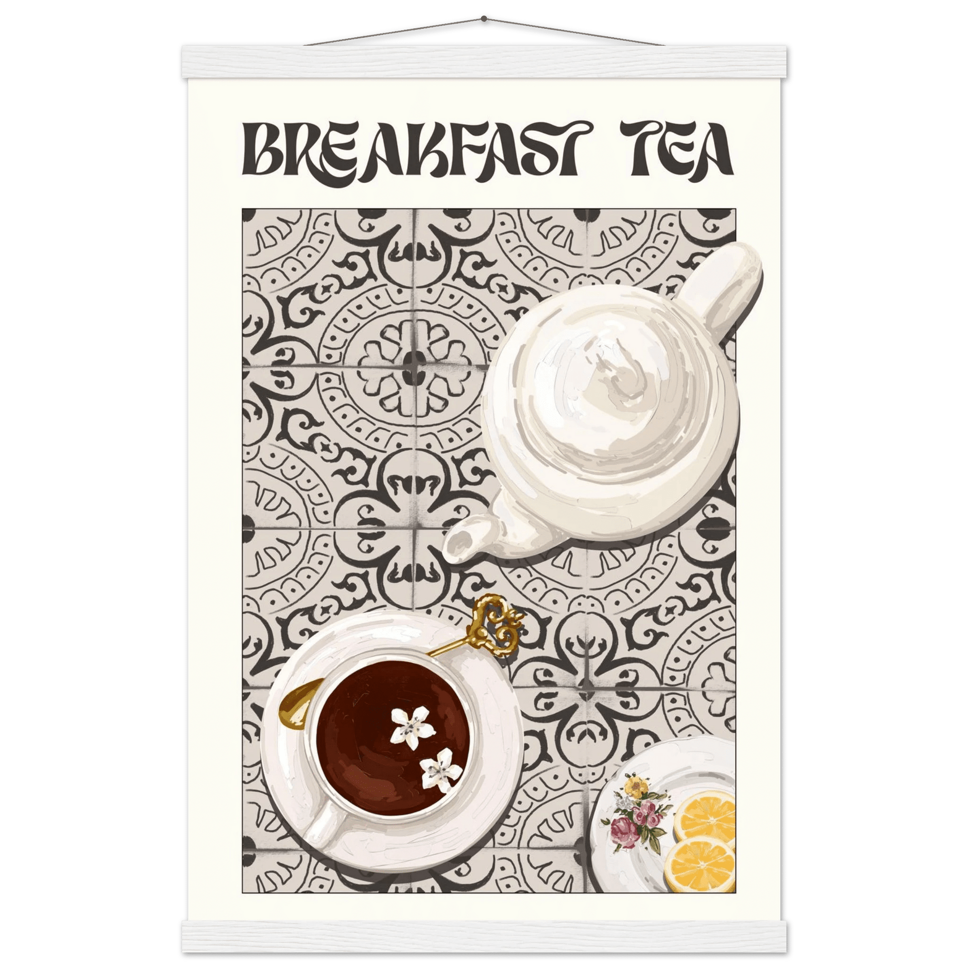 Breakfast Tea Poster – Cozy Kitchen Wall Art Print (Digital & Printed Options) - Evergreen Posters