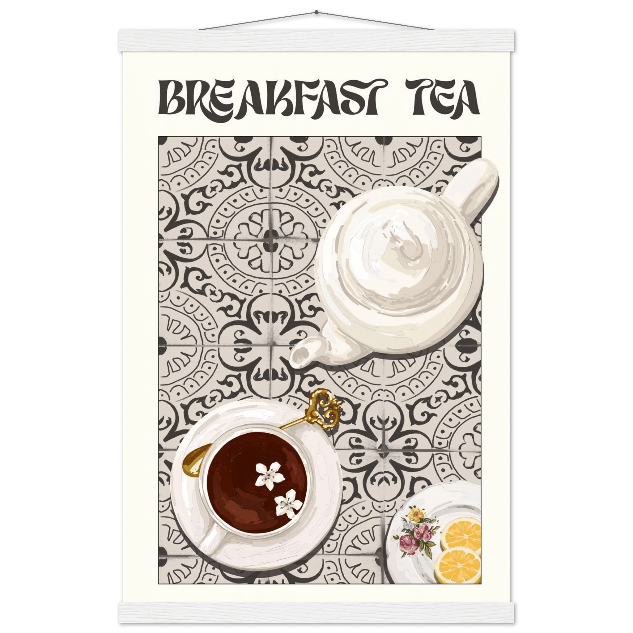 Breakfast Tea Poster – Cozy Kitchen Wall Art Print (Digital & Printed Options) - Evergreen Posters
