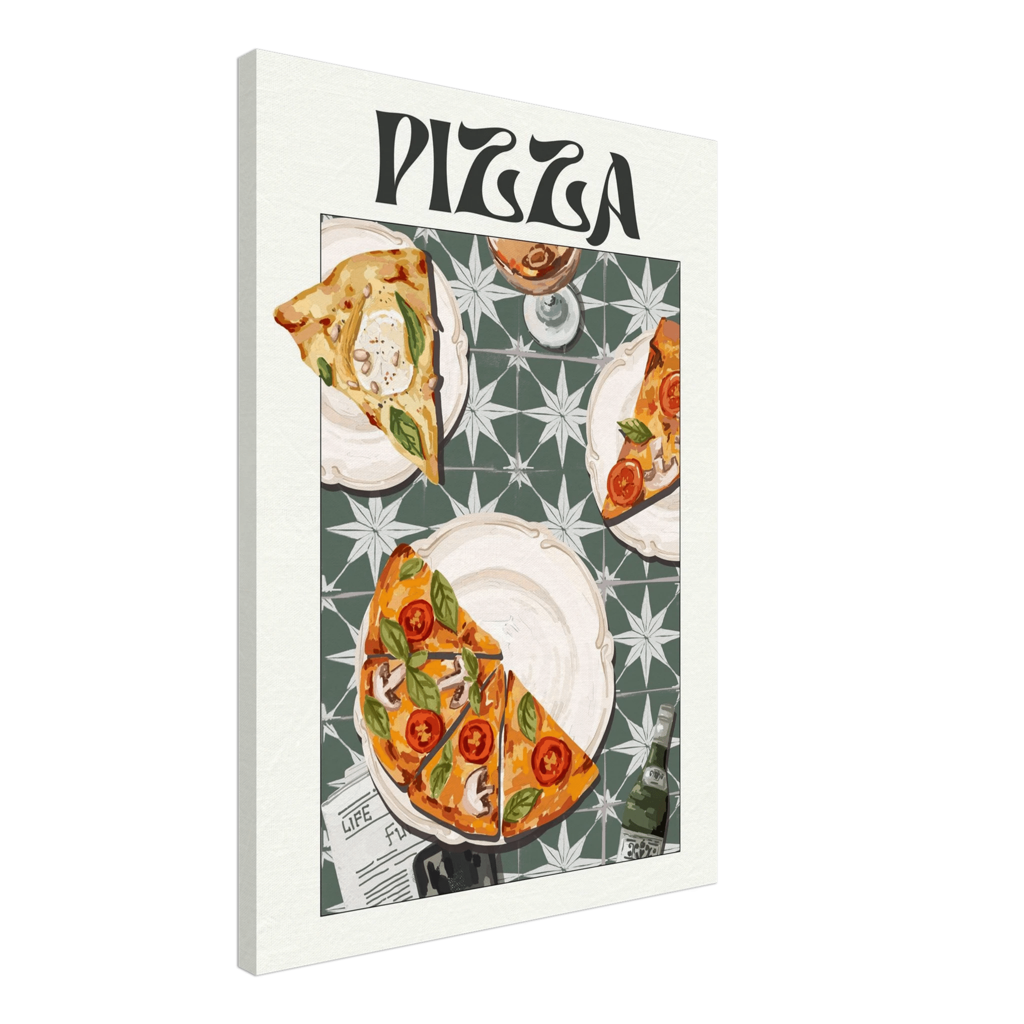 Pizza Poster – Playful Italian Kitchen Wall Art Print (Digital & Printed Options) - Evergreen Posters