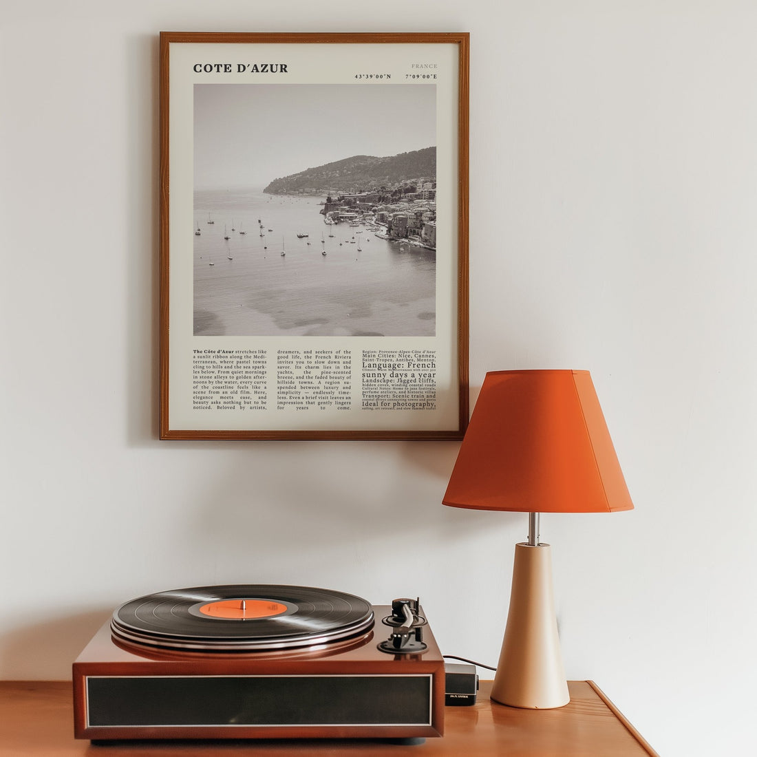 Côte d'Azur Poster Black and White – Vintage French Riviera Coast Print (Digital & Printed Options) - Evergreen Posters