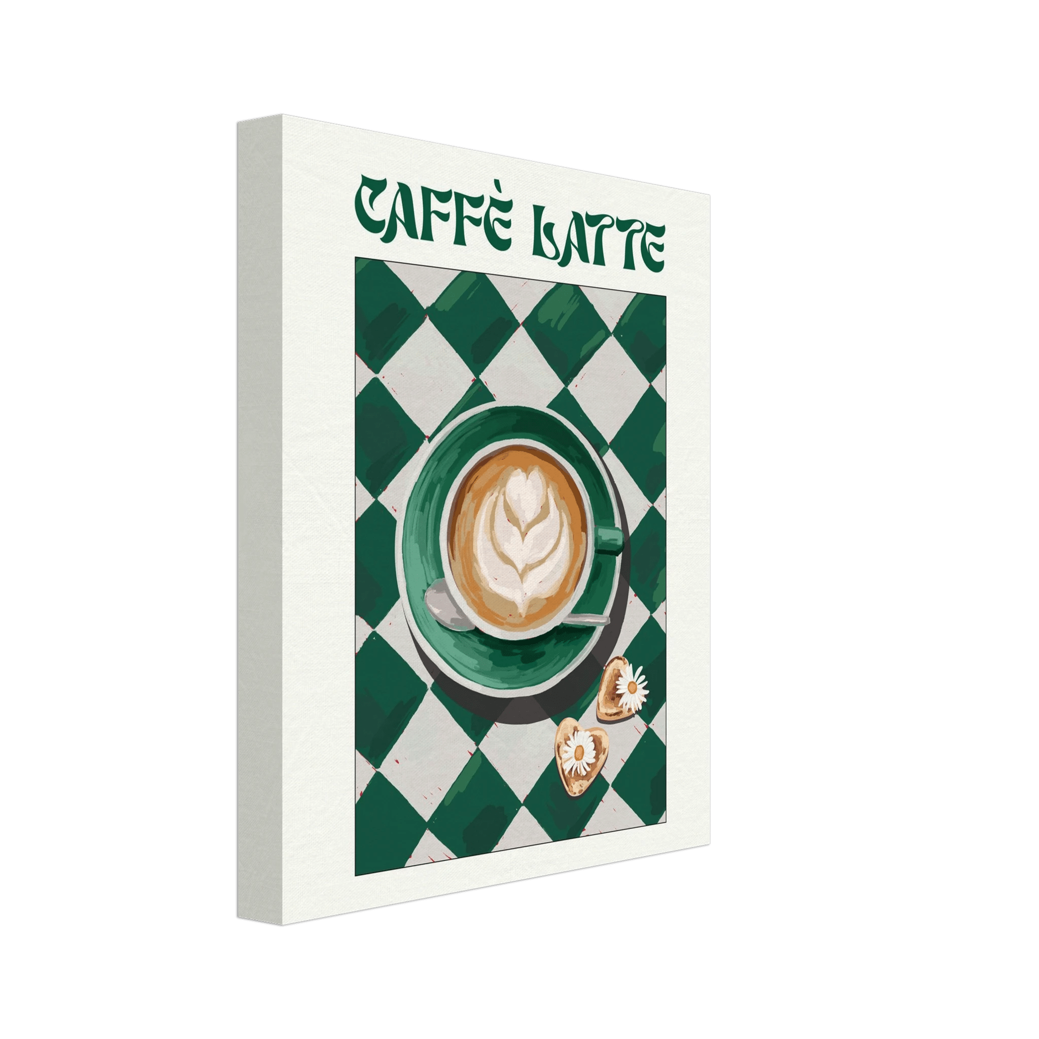 Caffè Latte Poster – Playful Coffee Kitchen Wall Art Print (Digital & Printed Options) - Evergreen Posters
