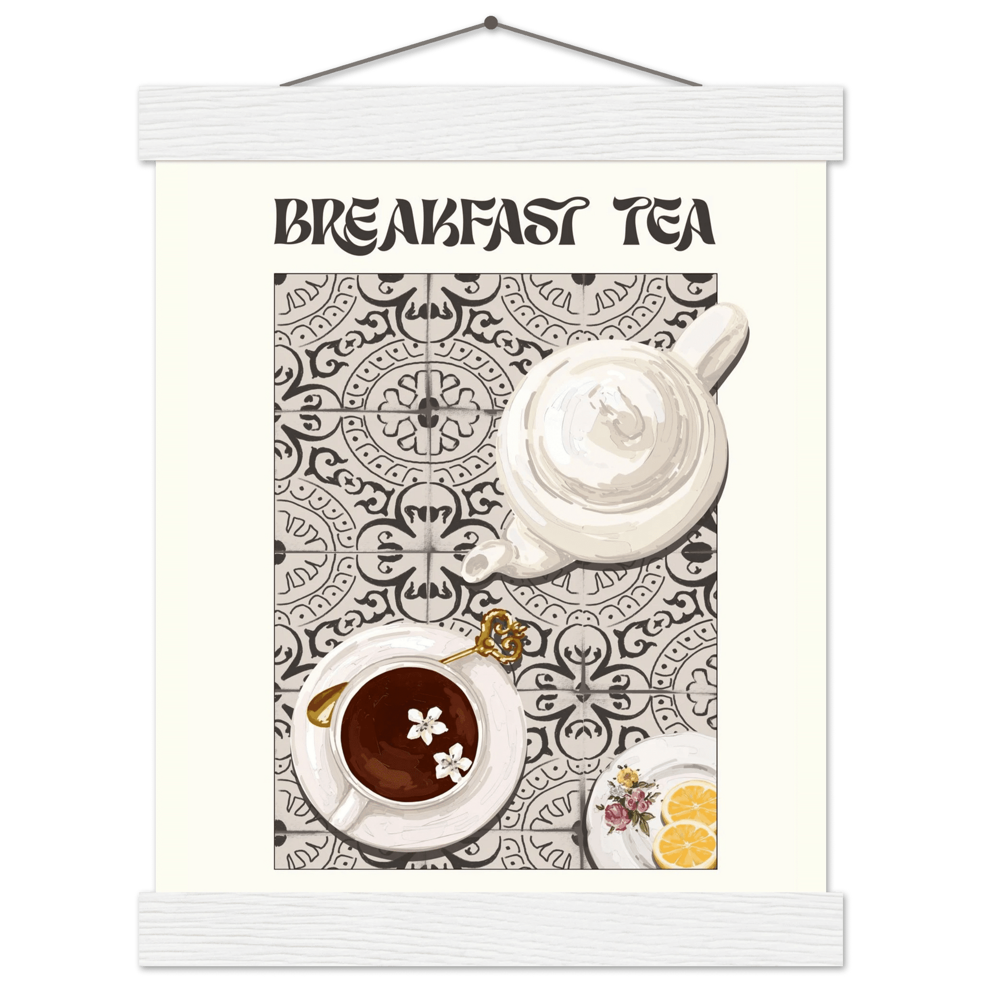 Breakfast Tea Poster – Cozy Kitchen Wall Art Print (Digital & Printed Options) - Evergreen Posters