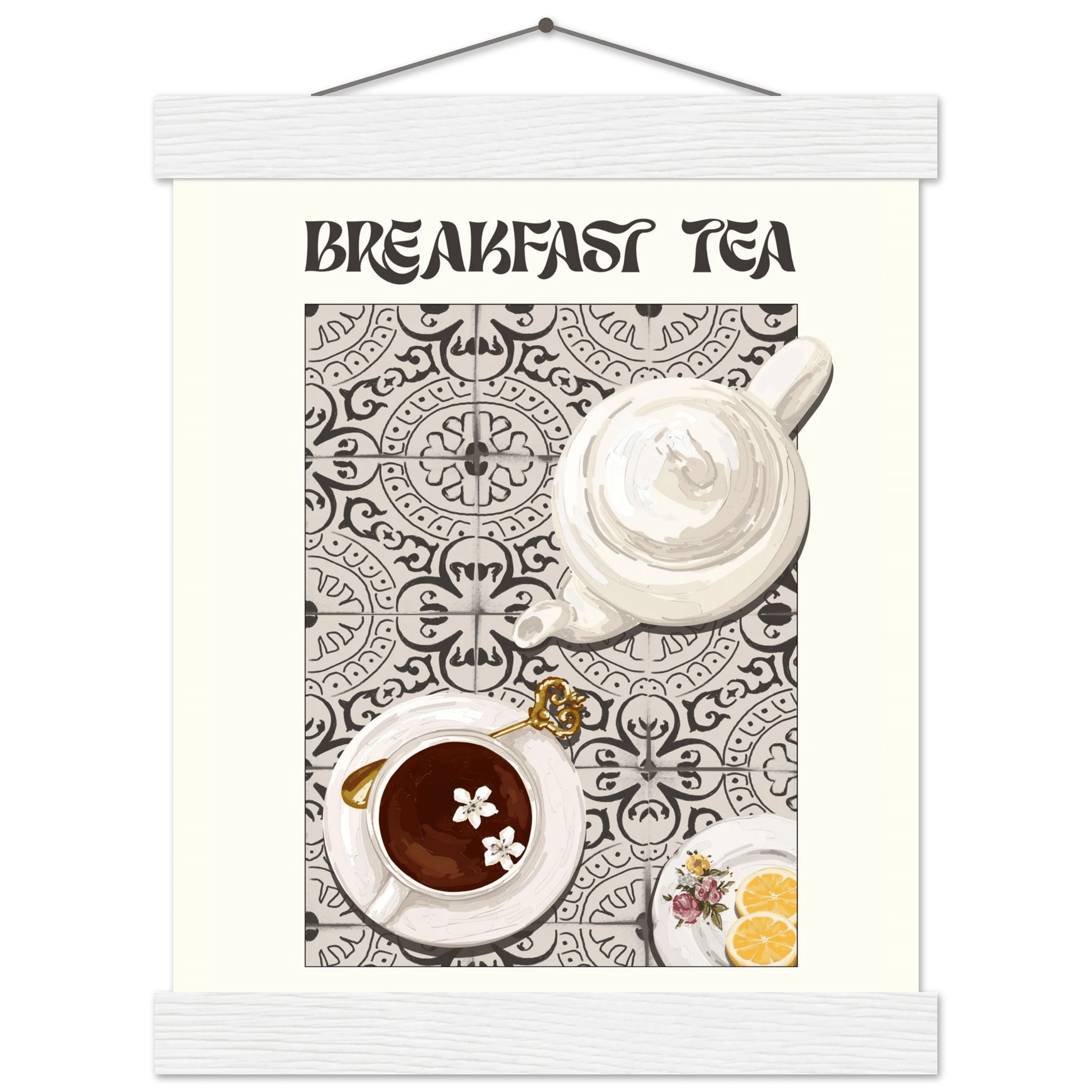 Breakfast Tea Poster – Cozy Kitchen Wall Art Print (Digital & Printed Options) - Evergreen Posters