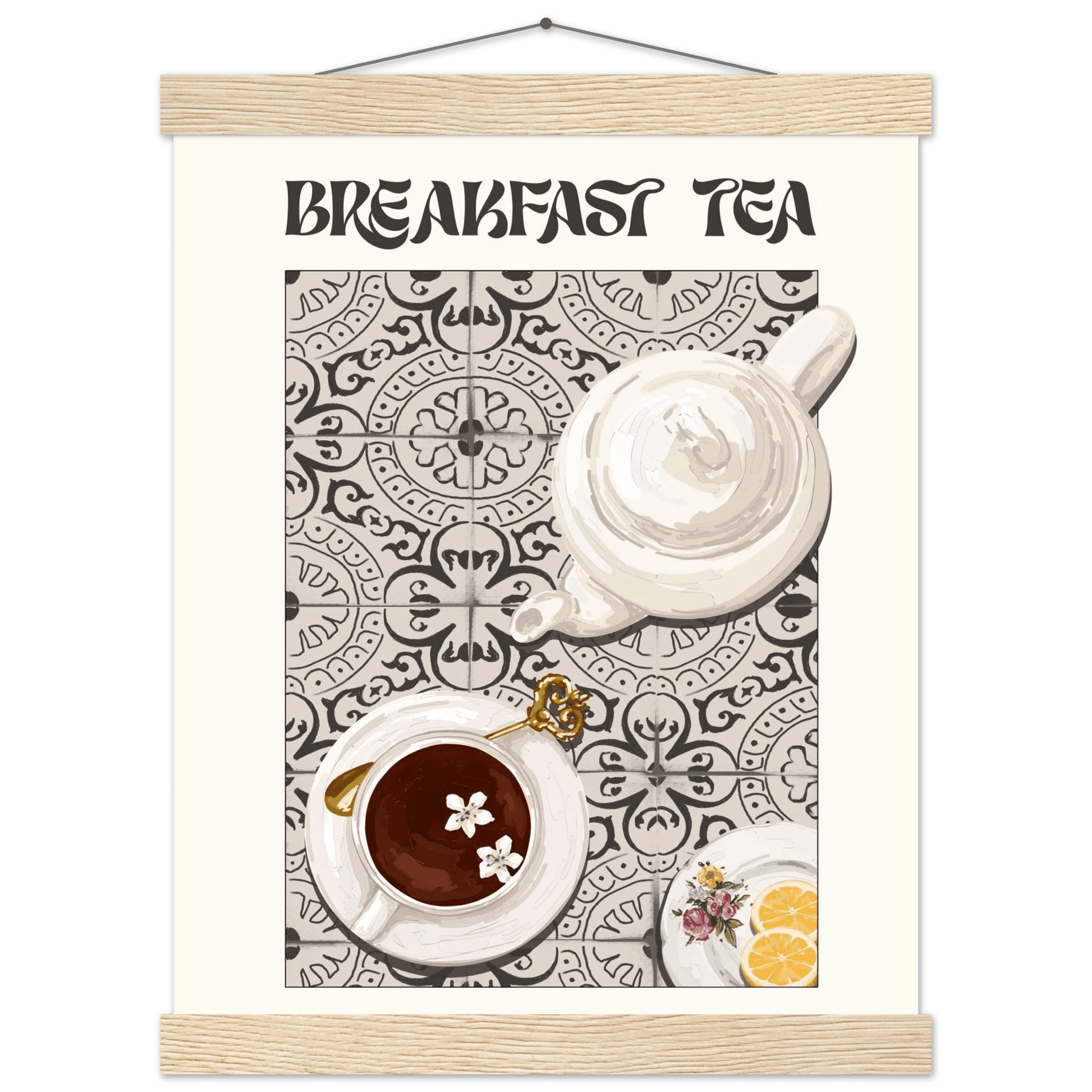 Breakfast Tea Poster – Cozy Kitchen Wall Art Print (Digital & Printed Options) - Evergreen Posters