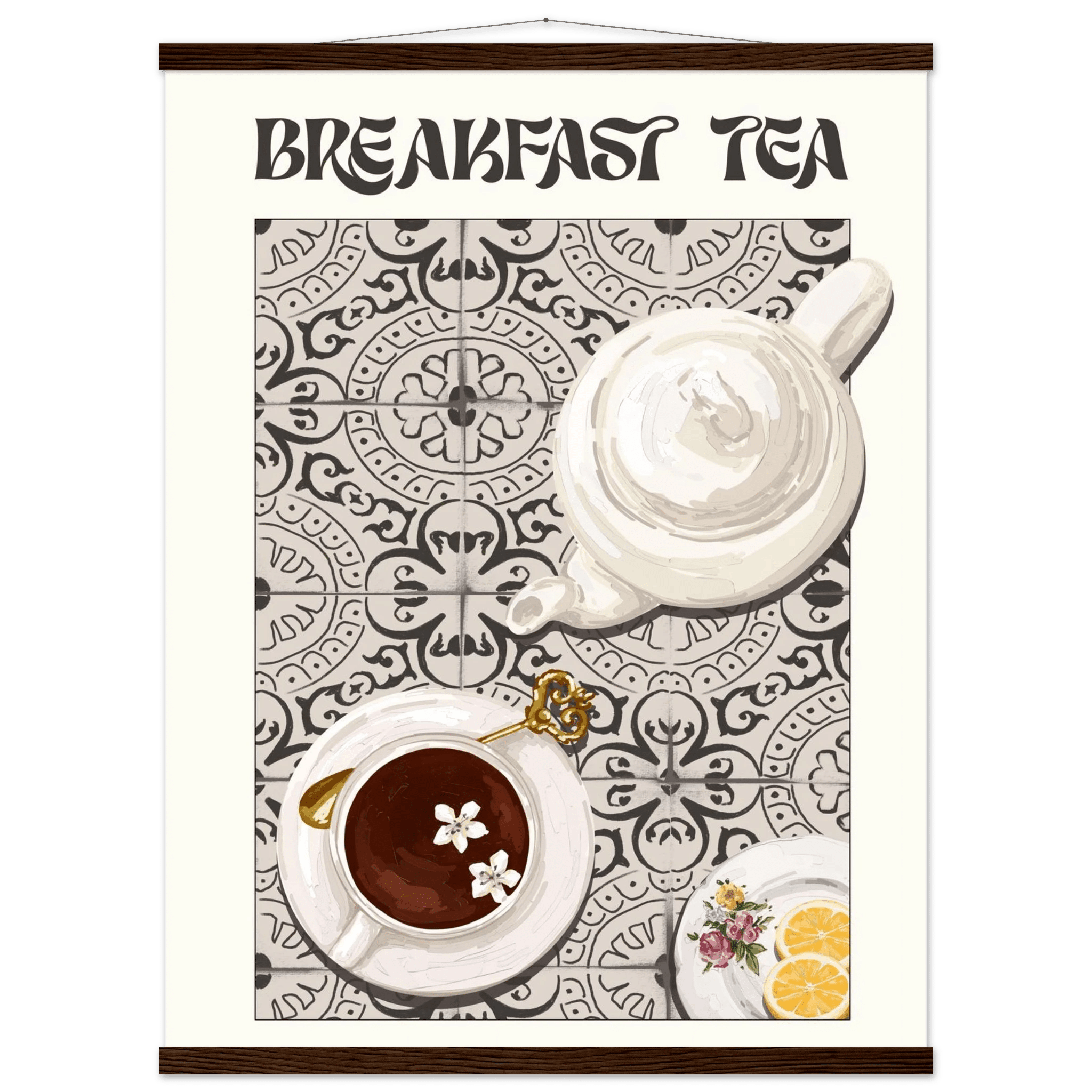 Breakfast Tea Poster – Cozy Kitchen Wall Art Print (Digital & Printed Options) - Evergreen Posters