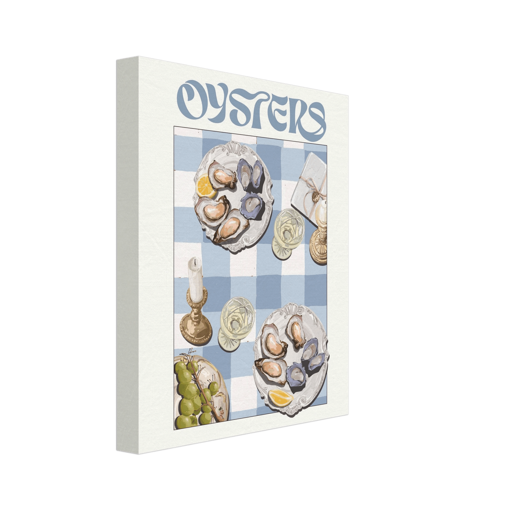 Oysters Poster – Playful Seafood Kitchen Wall Art Print (Digital & Printed Options) - Evergreen Posters