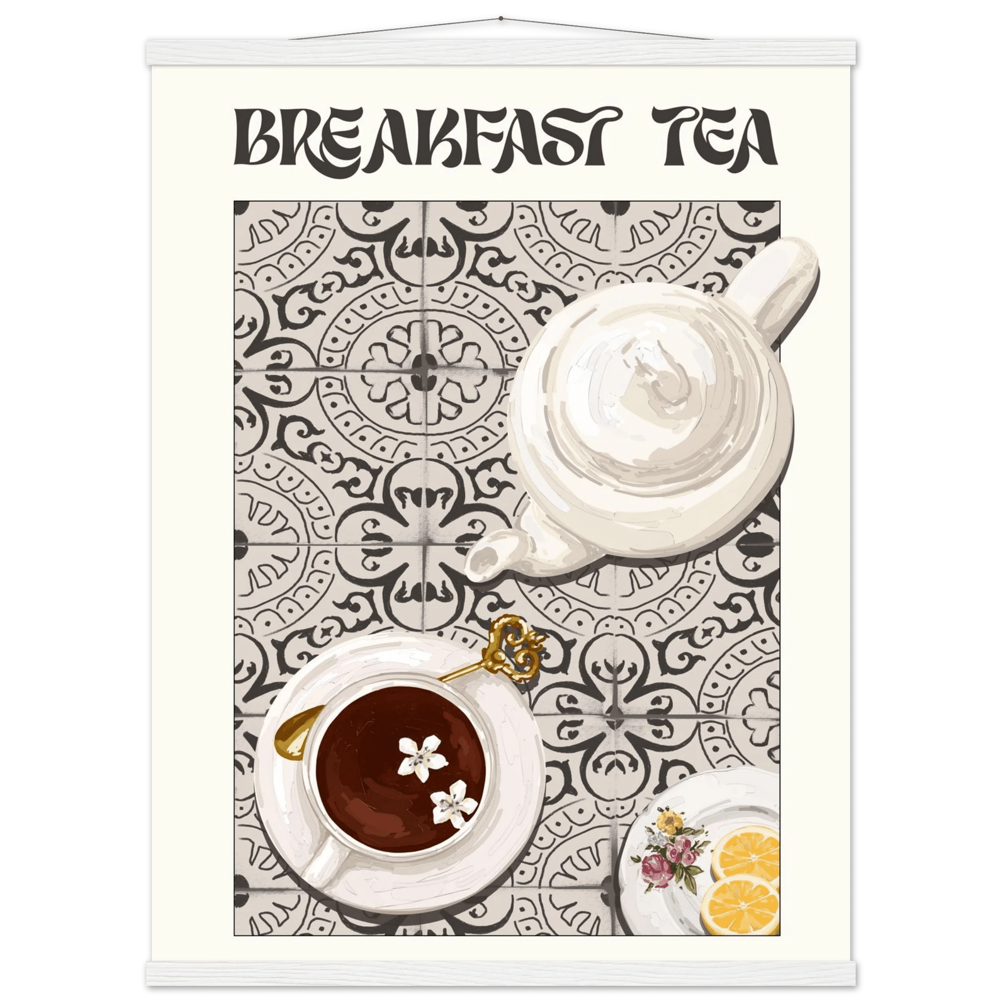Breakfast Tea Poster – Cozy Kitchen Wall Art Print (Digital & Printed Options) - Evergreen Posters
