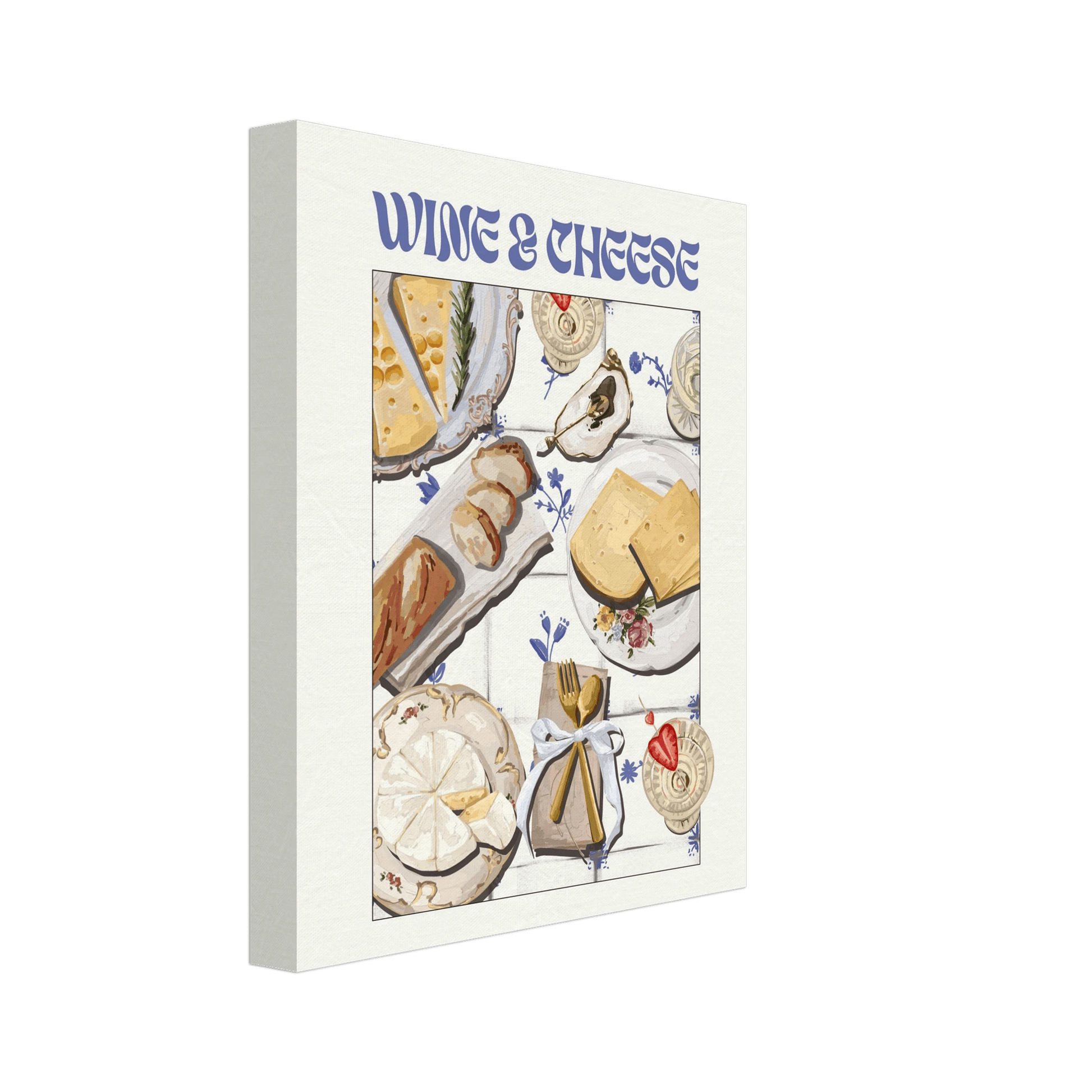 Wine & Cheese Poster – Elegant Kitchen & Dining Wall Art Print (Digital & Printed Options) - Evergreen Posters