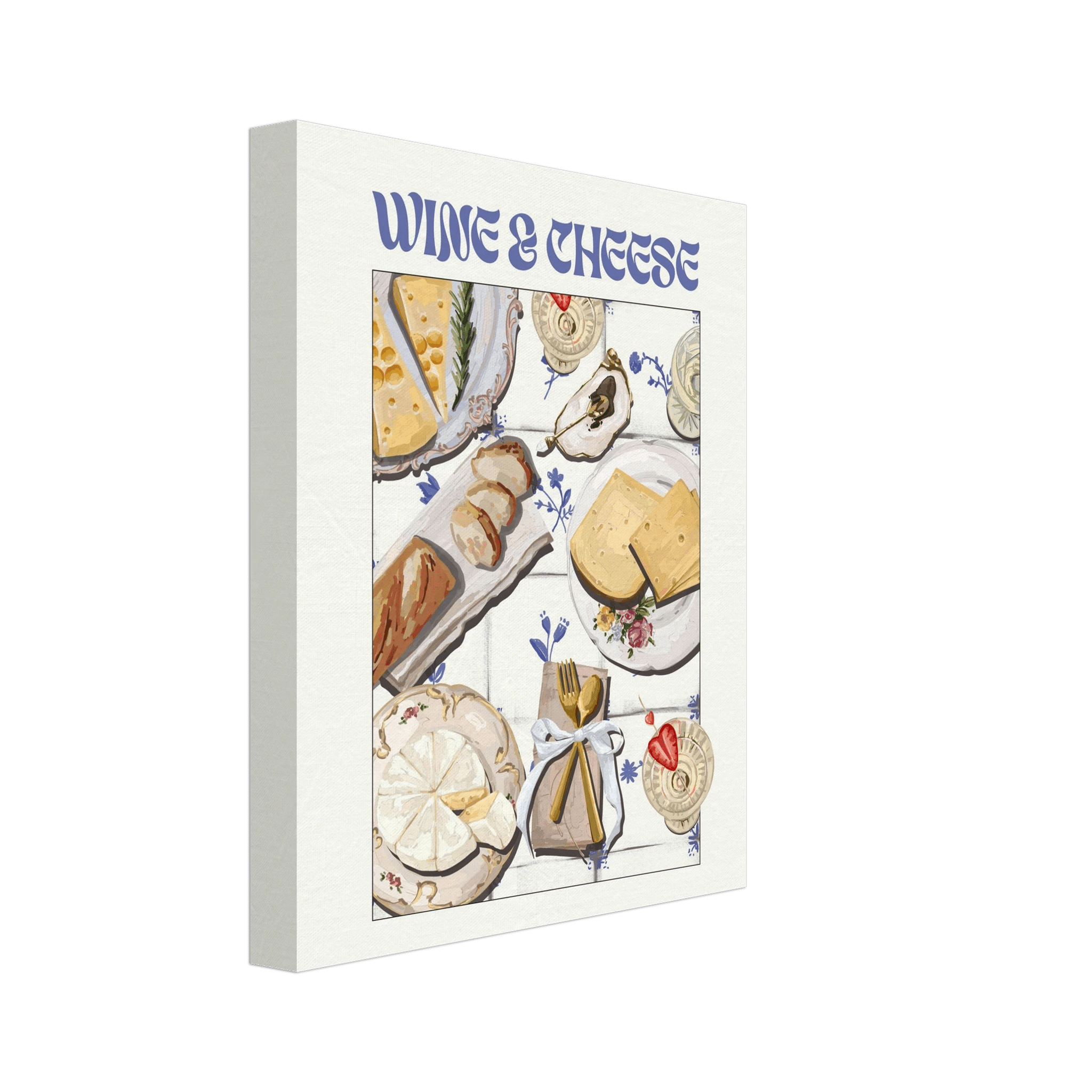 Wine & Cheese Poster – Elegant Kitchen & Dining Wall Art Print (Digital & Printed Options) - Evergreen Posters