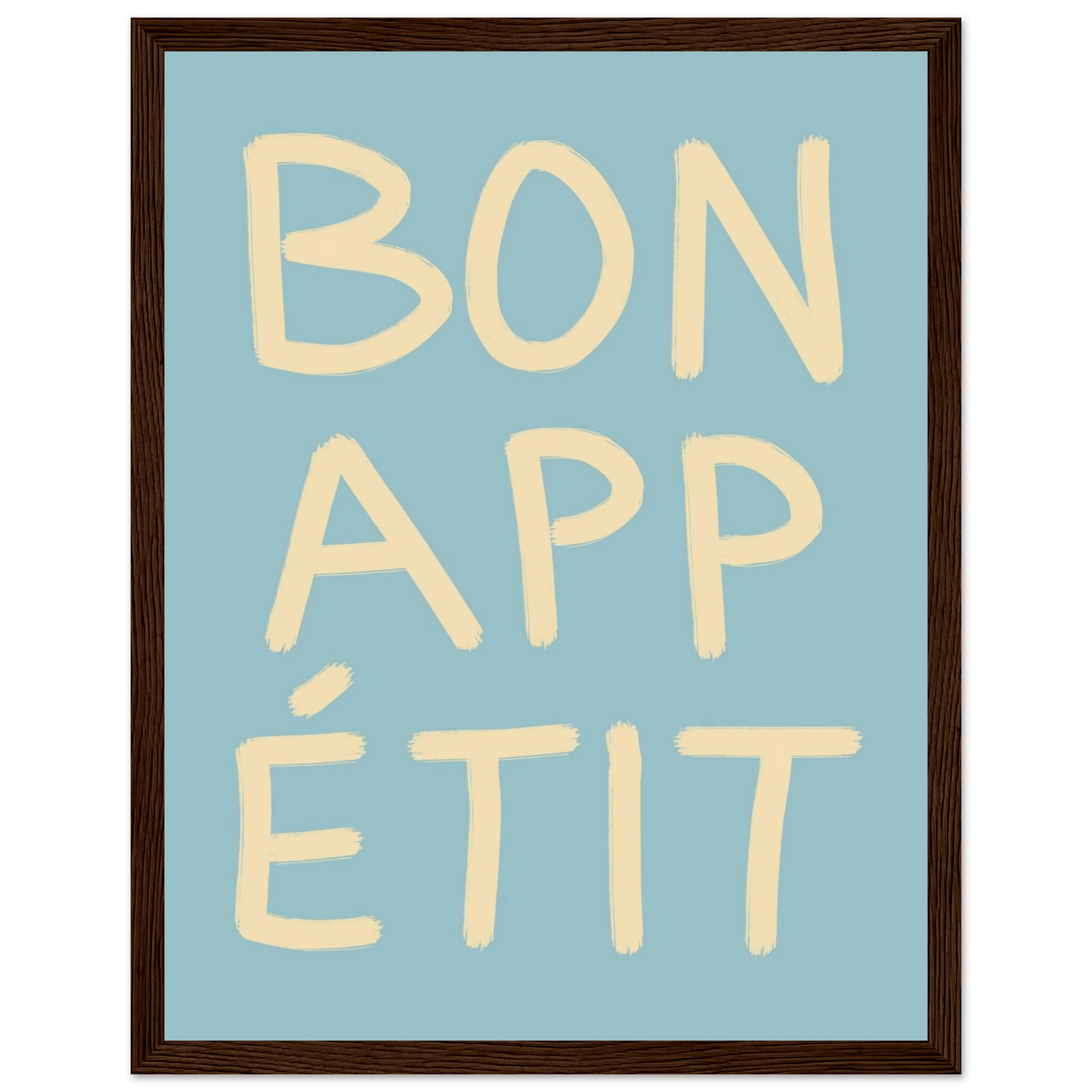 Bon Appétit Kitchen Poster | French Typography Wall Art | Retro Dining Room Print Decor - Evergreen Posters