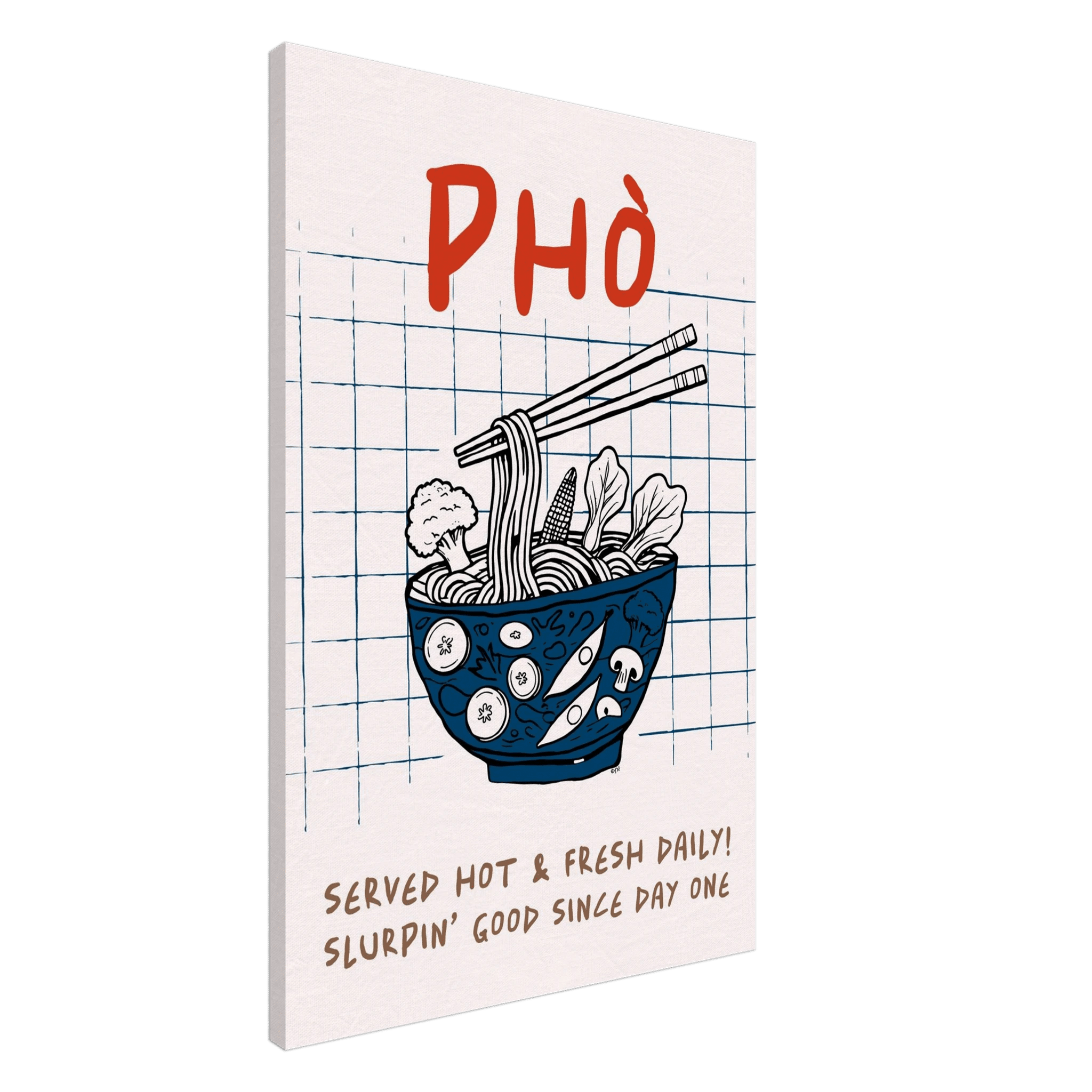 Pho Poster – Slurpin’ Good Vietnamese Kitchen Wall Art Print (Digital & Printed Options) - Evergreen Posters