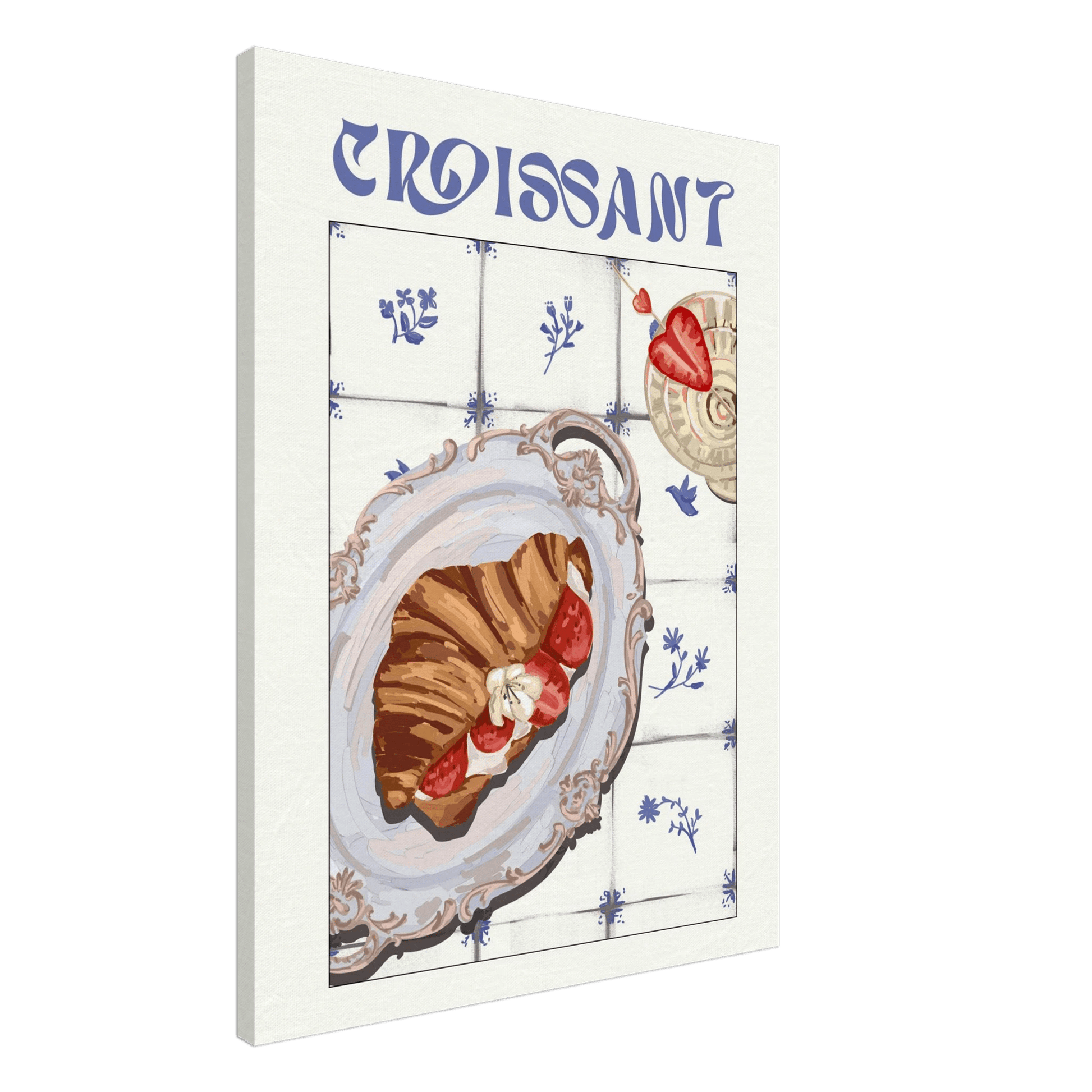 Croissant Poster – Charming French Breakfast Kitchen Wall Art Print (Digital & Printed Options) - Evergreen Posters