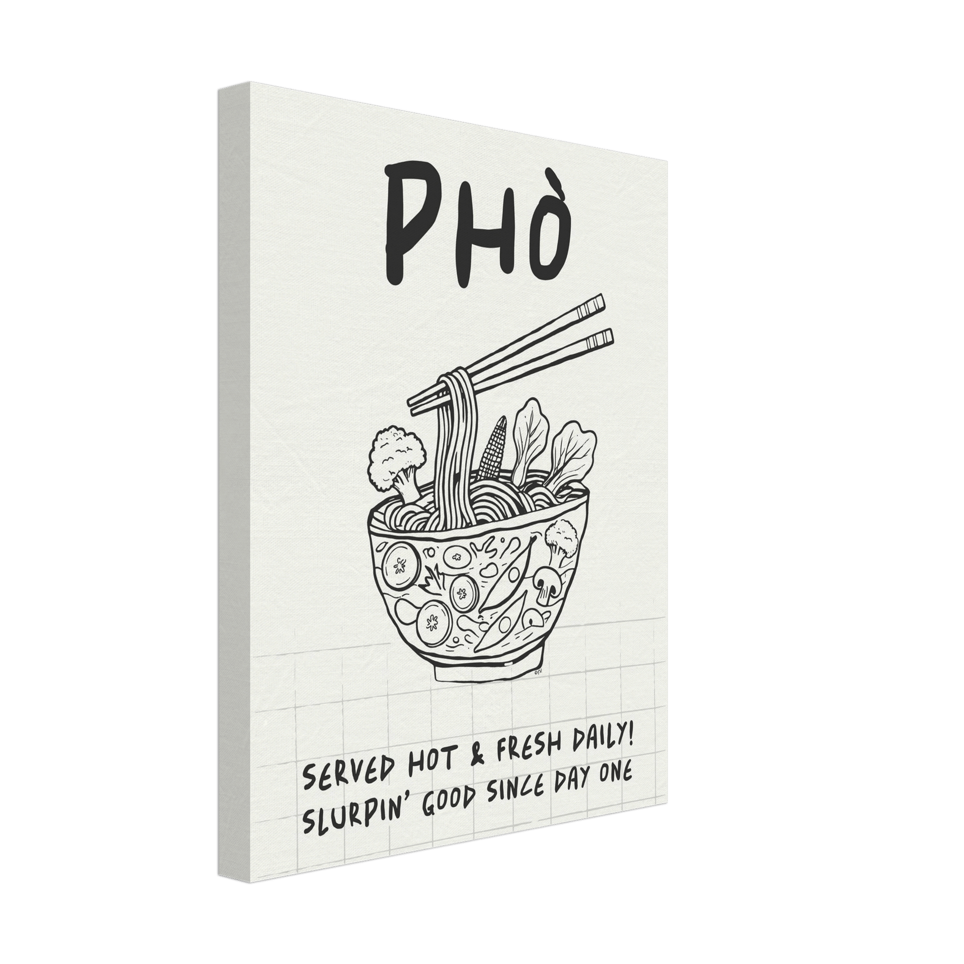 Pho Poster – Slurpin’ Good Vietnamese Kitchen Wall Art Print (Digital & Printed Options) - Evergreen Posters
