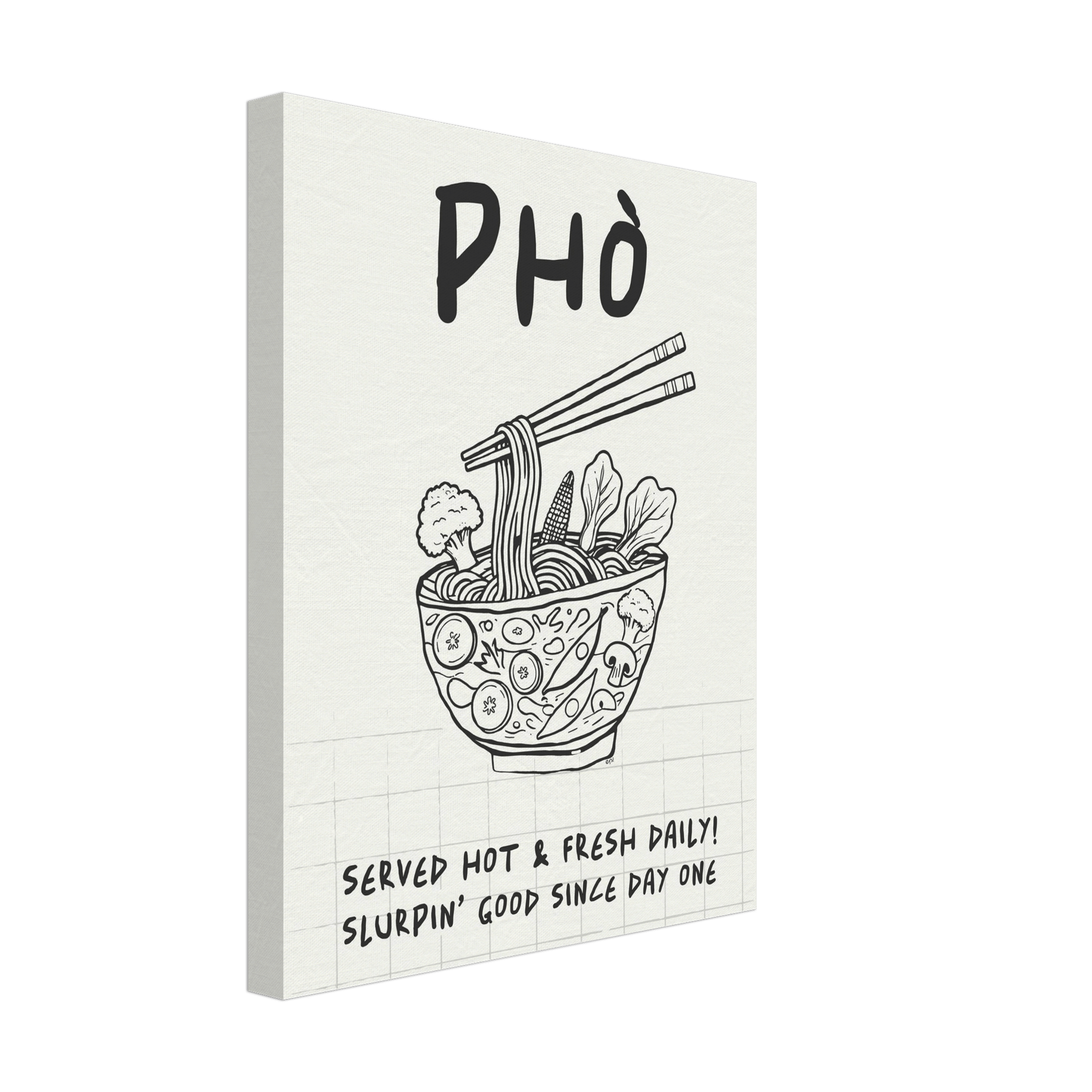Pho Poster – Slurpin’ Good Vietnamese Kitchen Wall Art Print (Digital & Printed Options) - Evergreen Posters