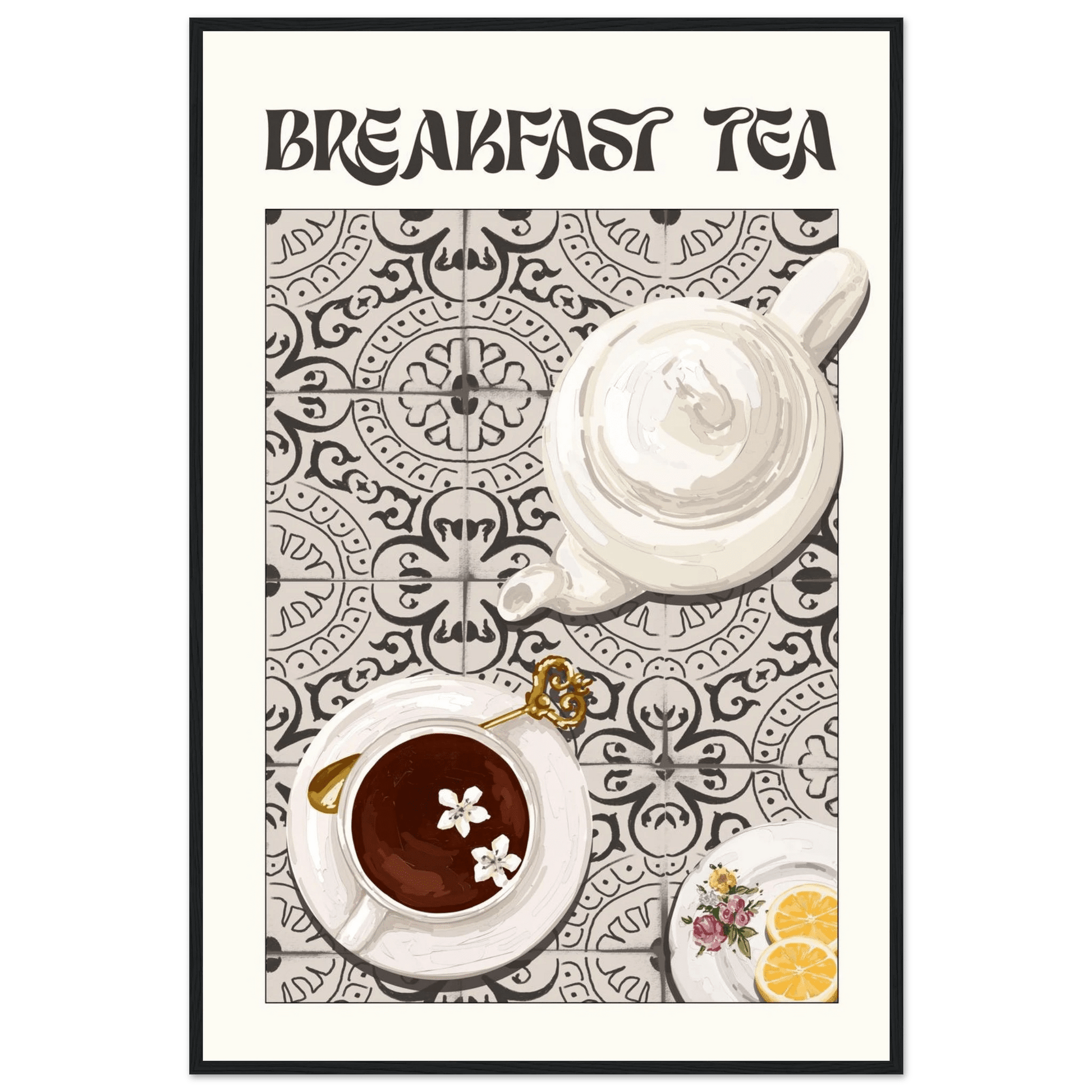 Breakfast Tea Poster – Cozy Kitchen Wall Art Print (Digital & Printed Options) - Evergreen Posters
