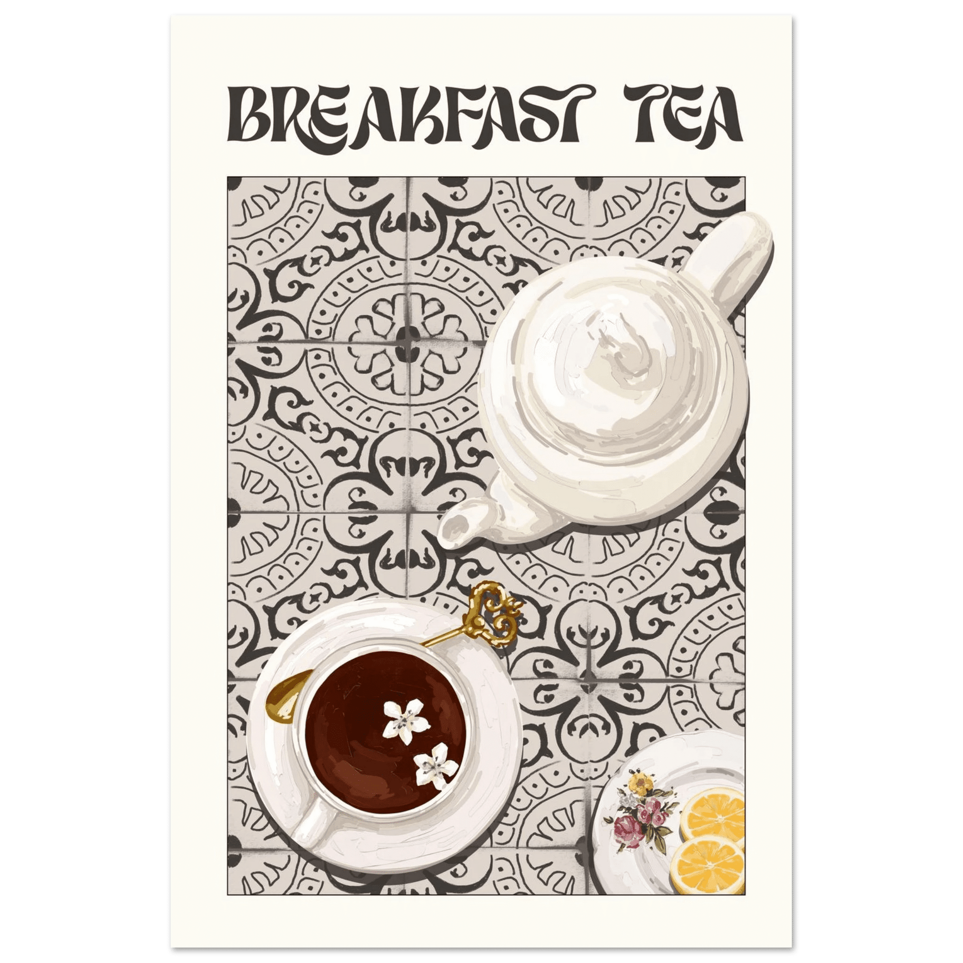 Breakfast Tea Poster – Cozy Kitchen Wall Art Print (Digital & Printed Options) - Evergreen Posters