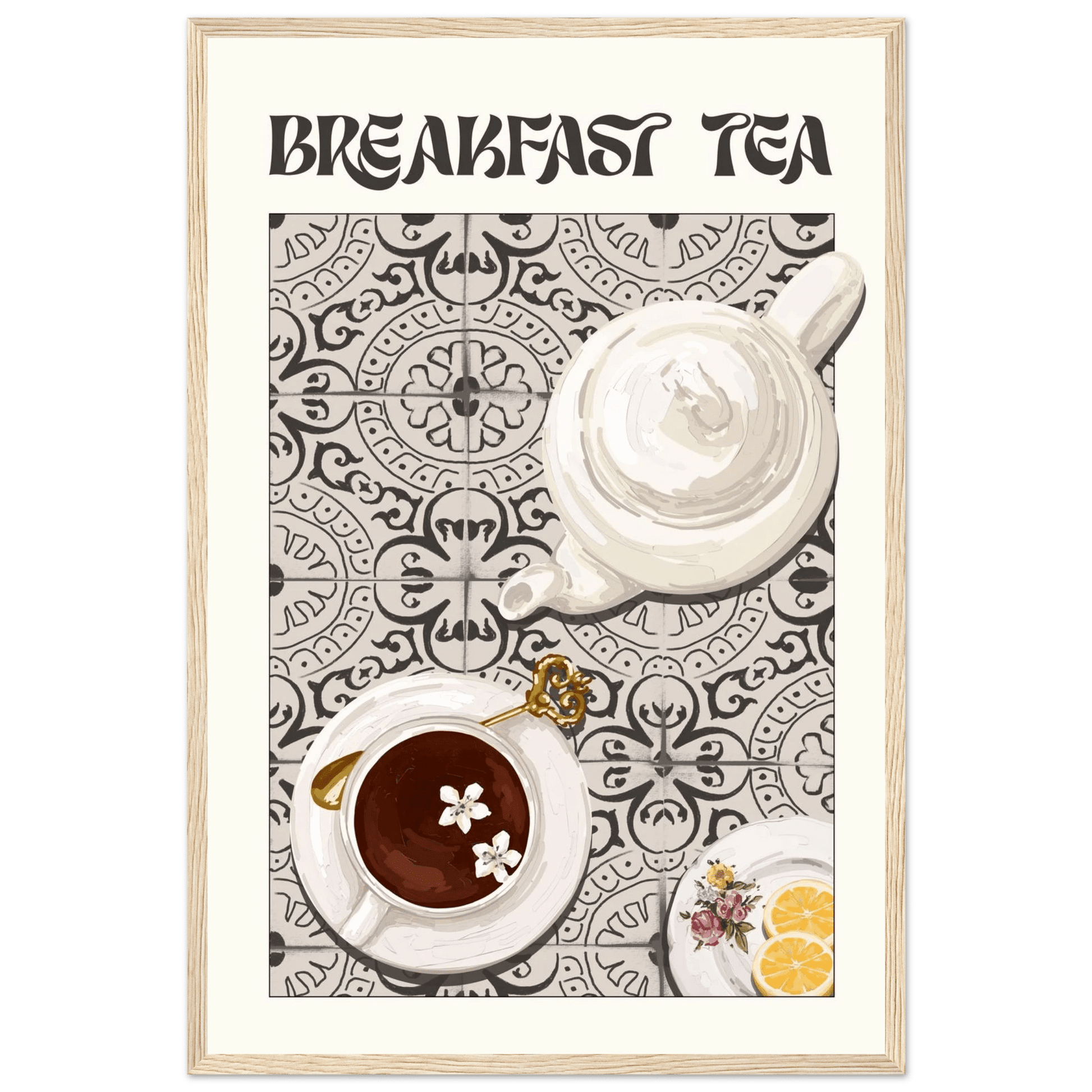 Breakfast Tea Poster – Cozy Kitchen Wall Art Print (Digital & Printed Options) - Evergreen Posters