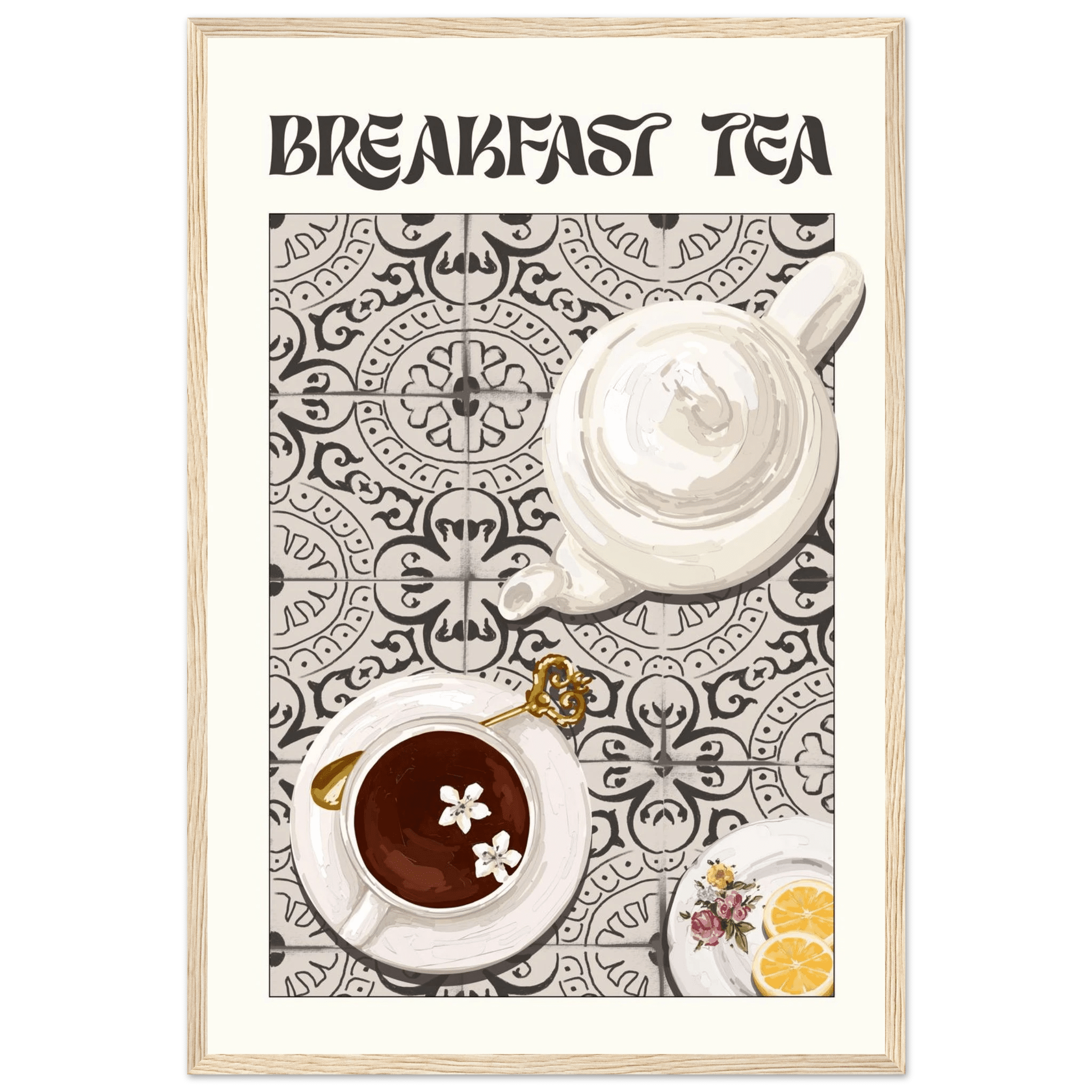 Breakfast Tea Poster – Cozy Kitchen Wall Art Print (Digital & Printed Options) - Evergreen Posters