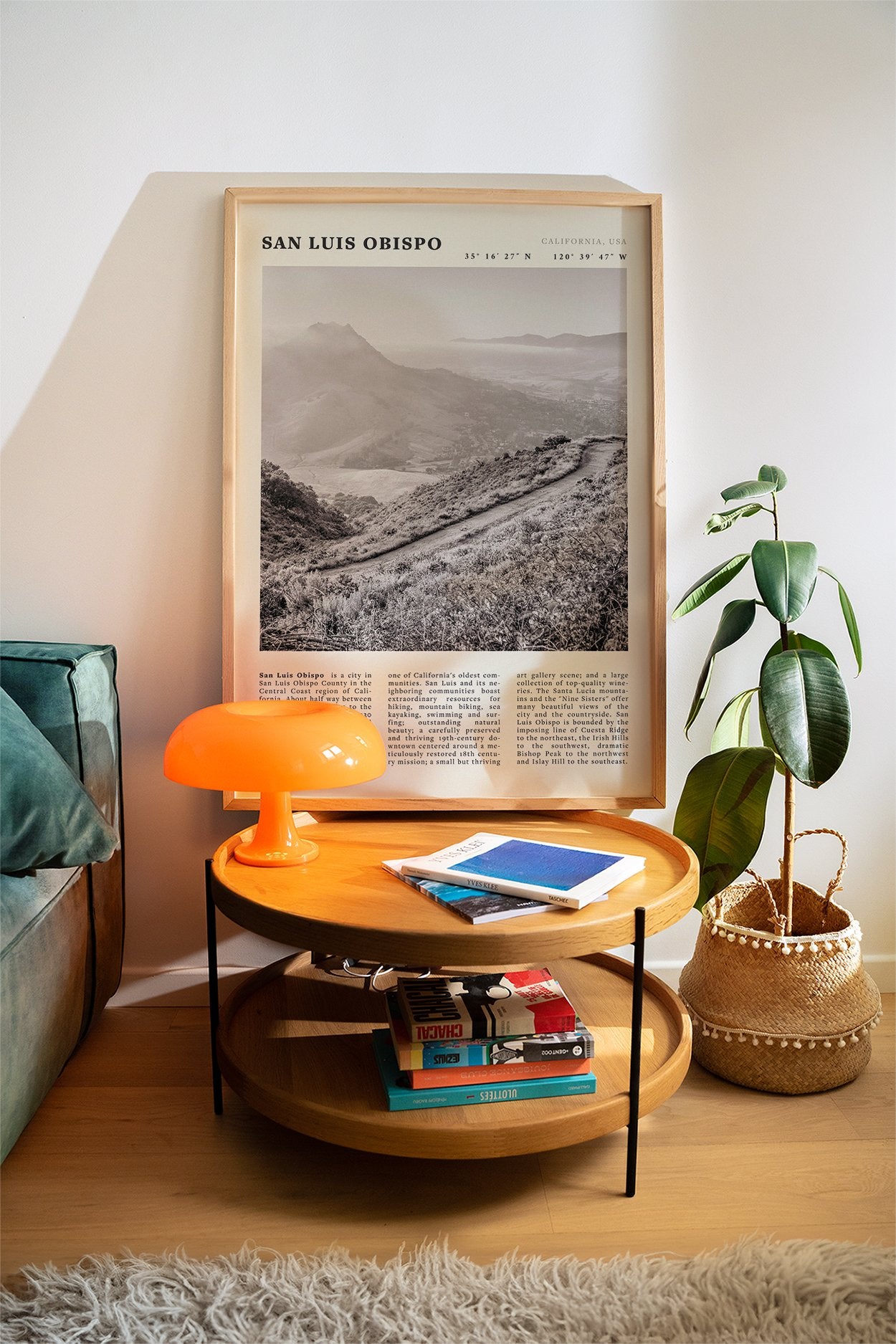 San Luis Obispo Poster | Black & White California Wall Art | SLO Travel Print - Evergreen Posters