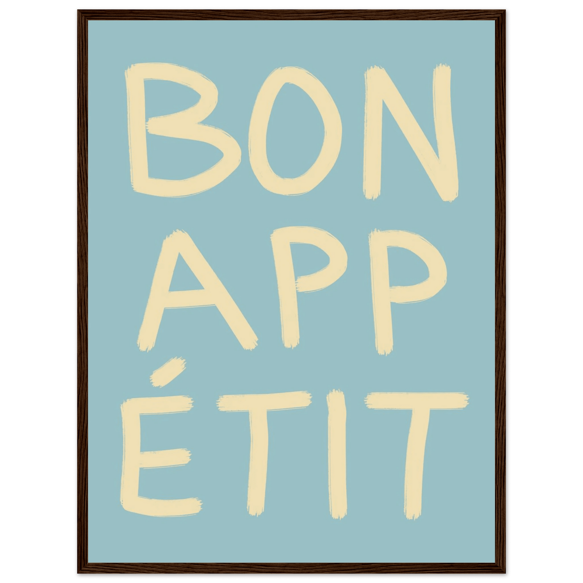 Bon Appétit Kitchen Poster | French Typography Wall Art | Retro Dining Room Print Decor - Evergreen Posters