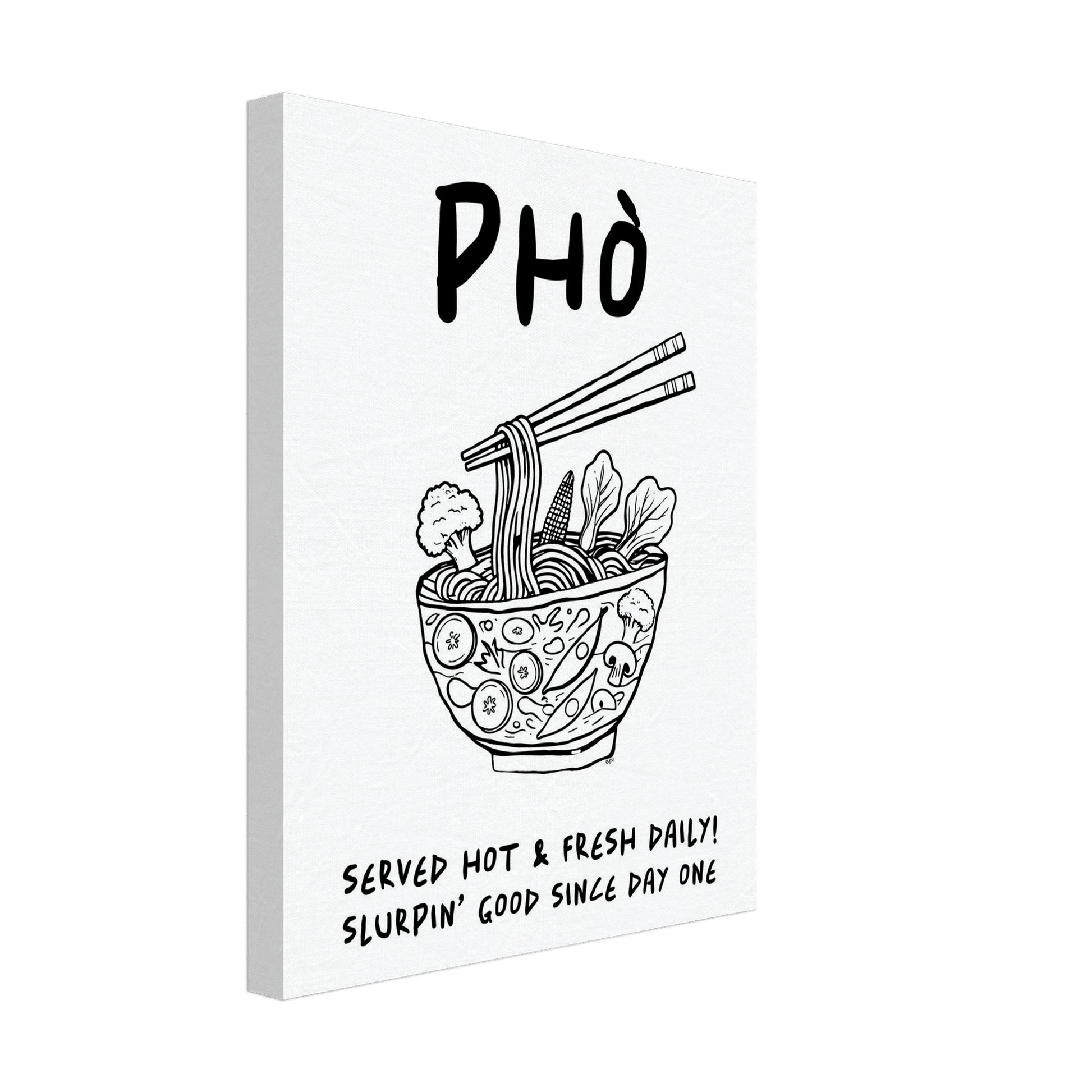 Pho Poster – Funny Vietnamese Kitchen Wall Art Print (Digital & Printed Options) - Evergreen Posters