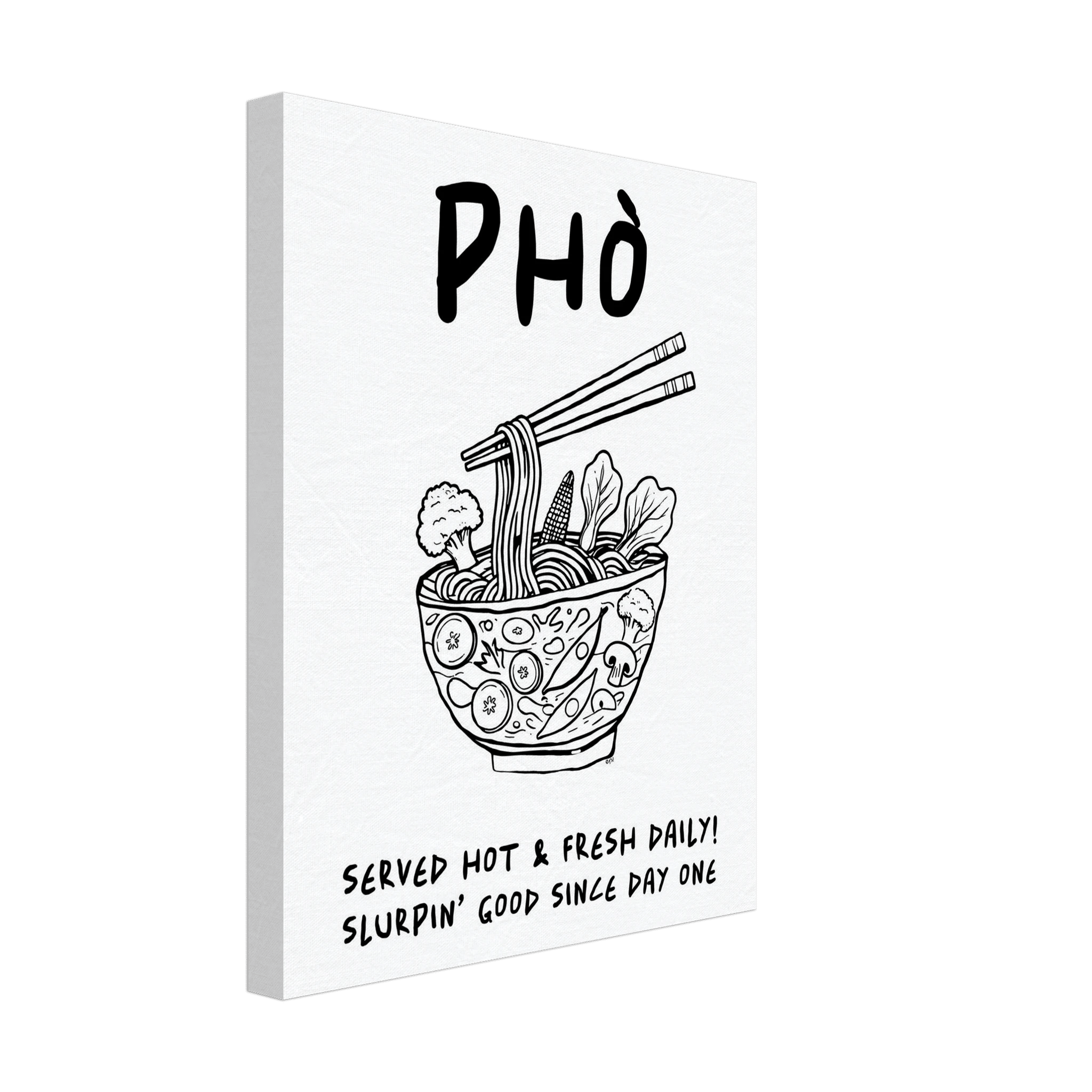 Pho Poster – Funny Vietnamese Kitchen Wall Art Print (Digital & Printed Options) - Evergreen Posters