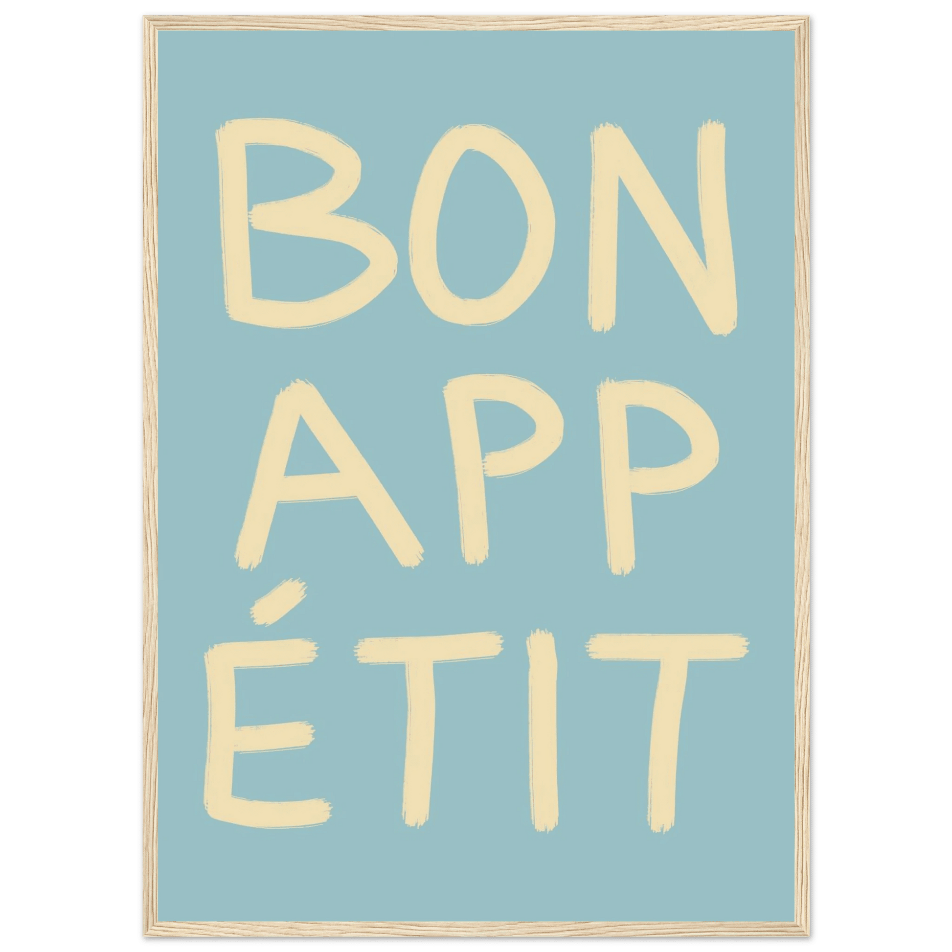 Bon Appétit Kitchen Poster | French Typography Wall Art | Retro Dining Room Print Decor - Evergreen Posters