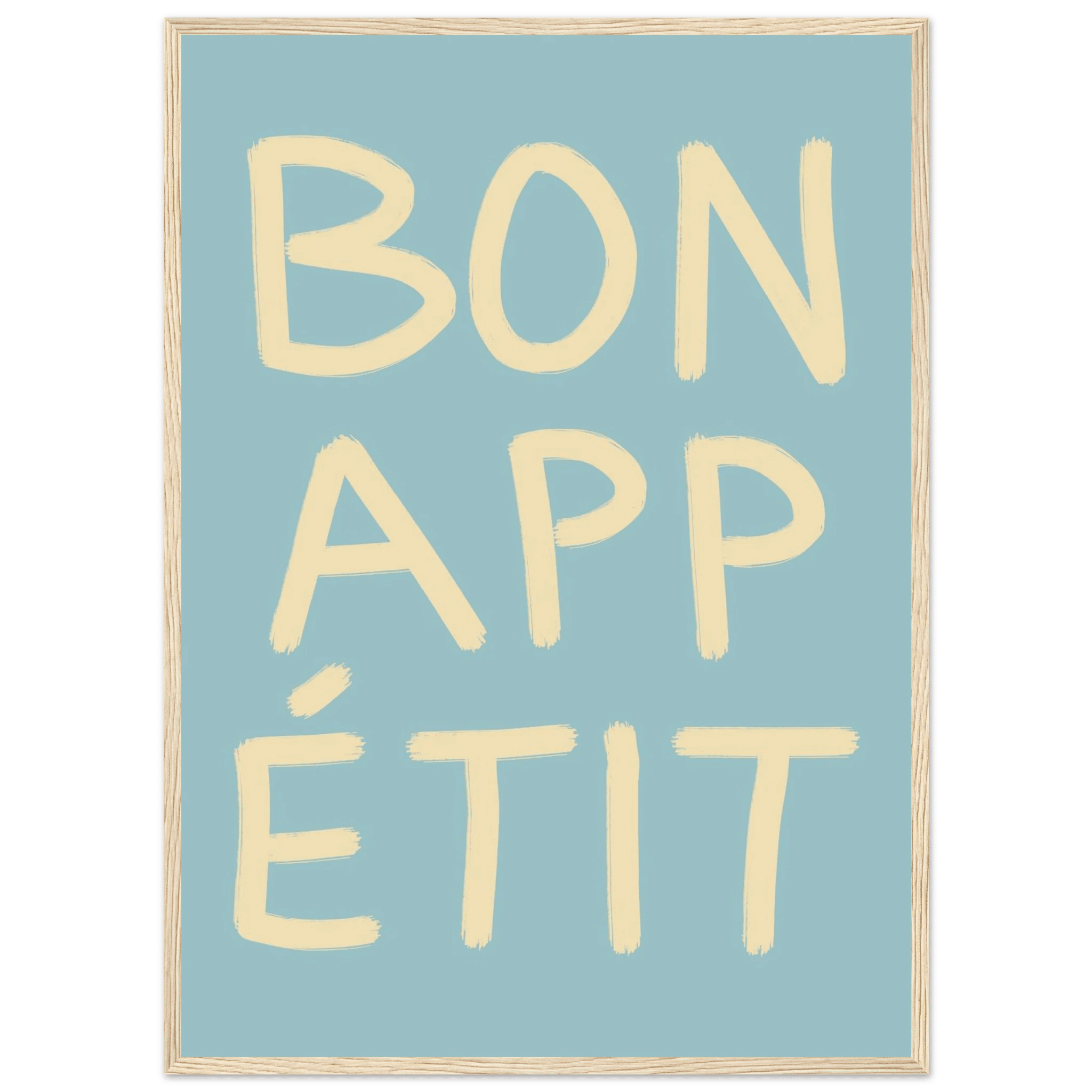 Bon Appétit Kitchen Poster | French Typography Wall Art | Retro Dining Room Print Decor - Evergreen Posters