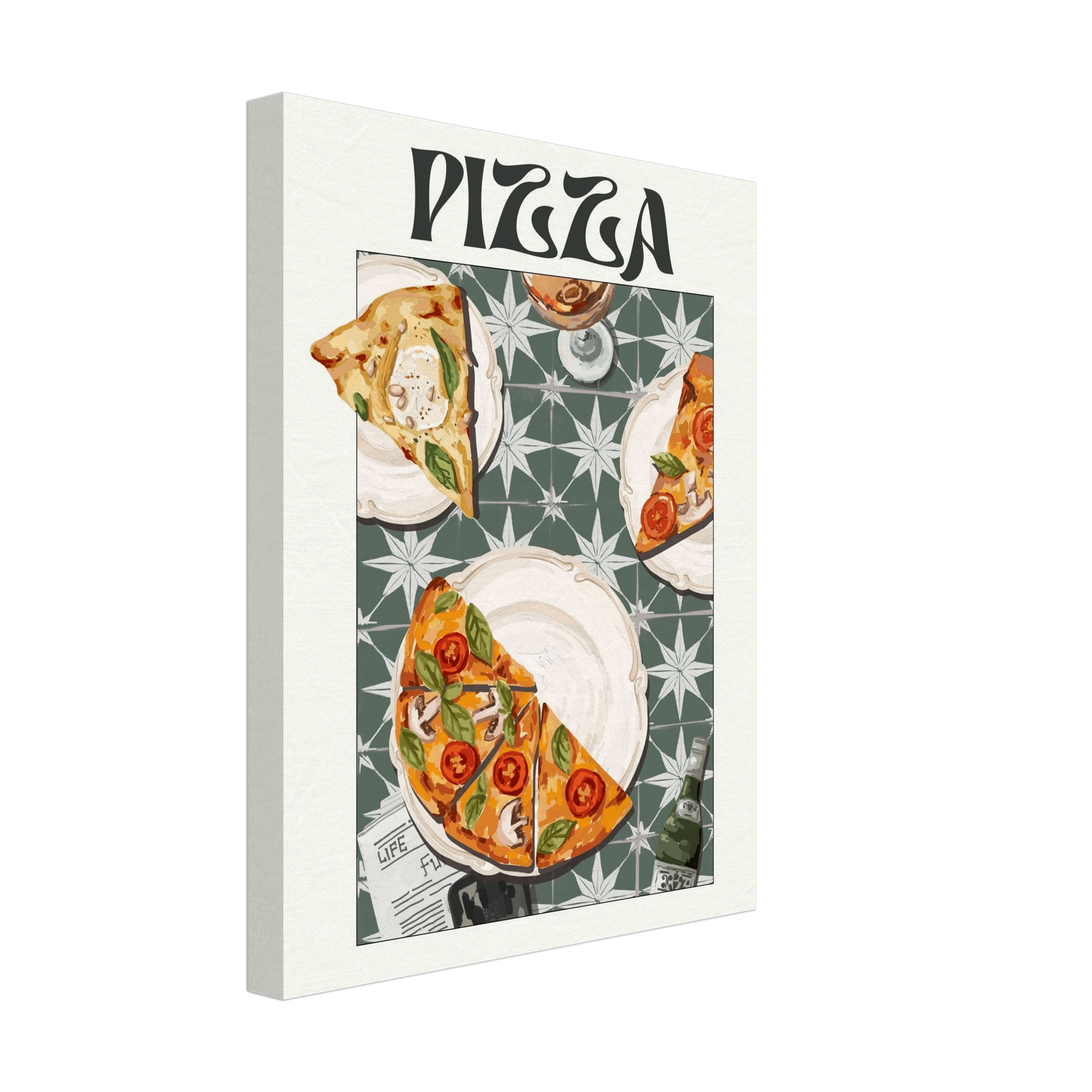 Pizza Poster – Playful Italian Kitchen Wall Art Print (Digital & Printed Options) - Evergreen Posters