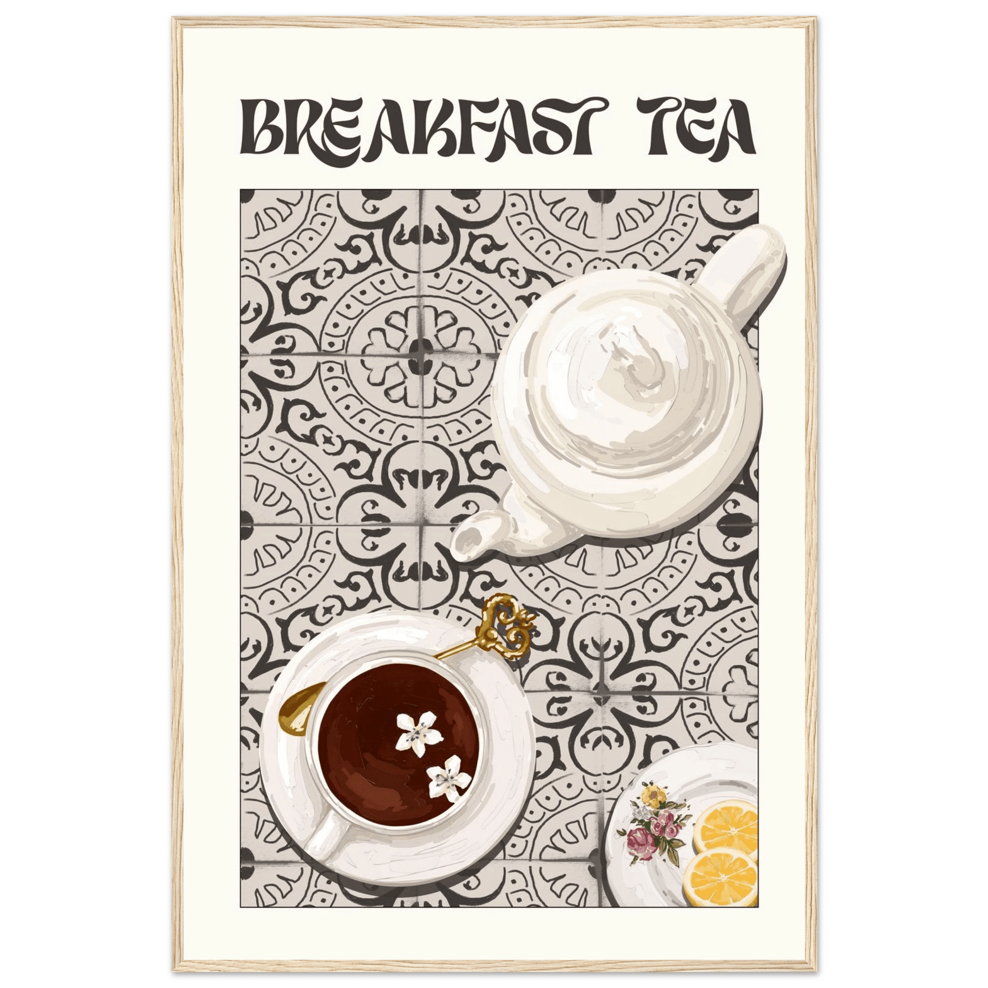 Breakfast Tea Poster – Cozy Kitchen Wall Art Print (Digital & Printed Options) - Evergreen Posters