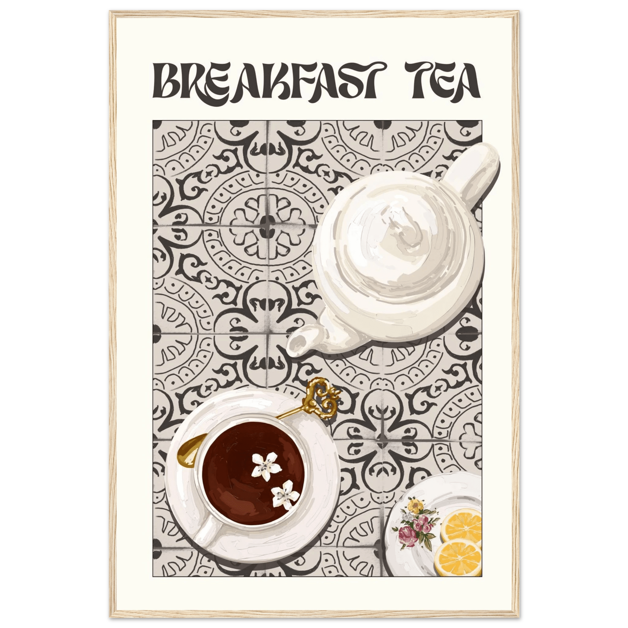 Breakfast Tea Poster – Cozy Kitchen Wall Art Print (Digital & Printed Options) - Evergreen Posters