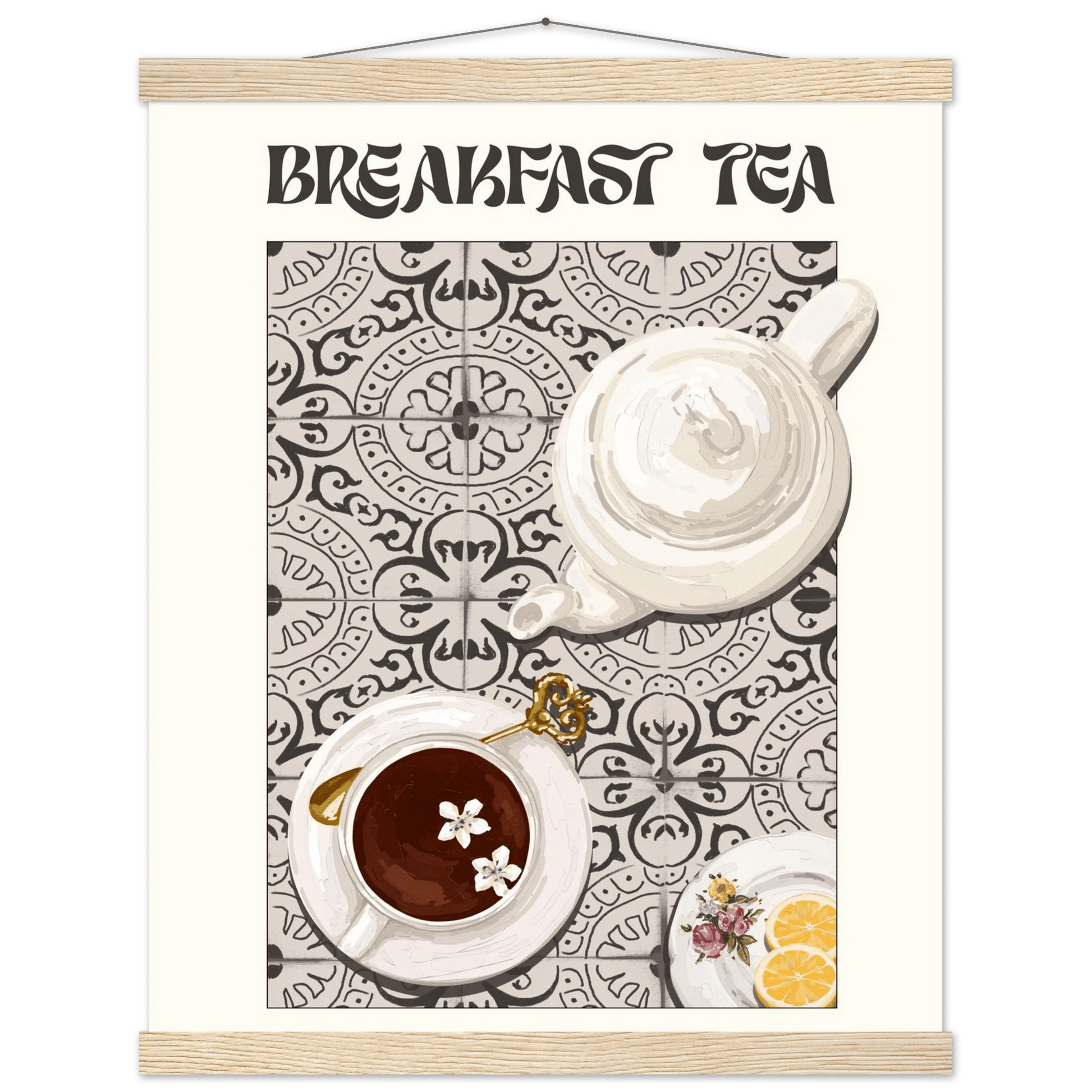 Breakfast Tea Poster – Cozy Kitchen Wall Art Print (Digital & Printed Options) - Evergreen Posters