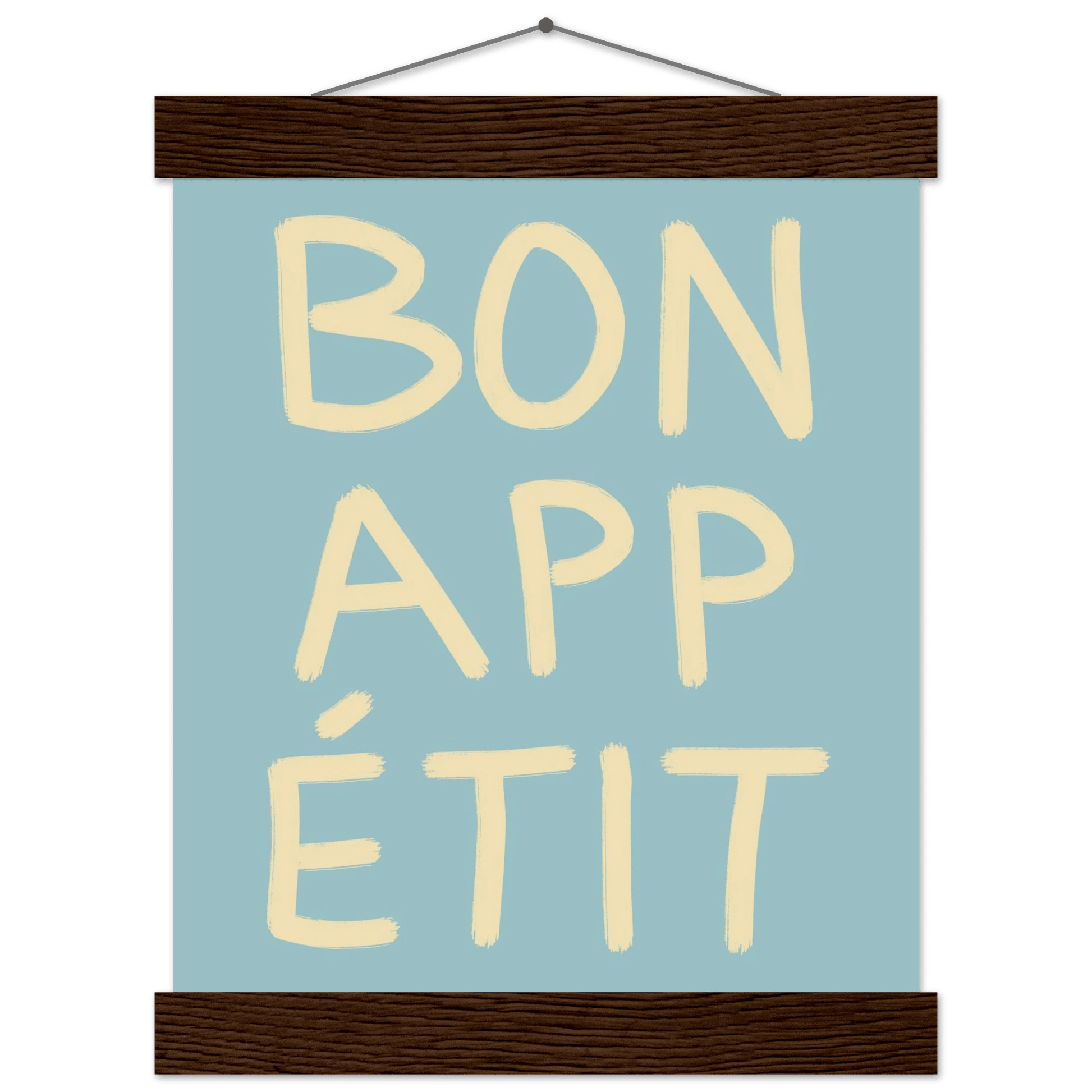 Bon Appétit Kitchen Poster | French Typography Wall Art | Retro Dining Room Print Decor - Evergreen Posters