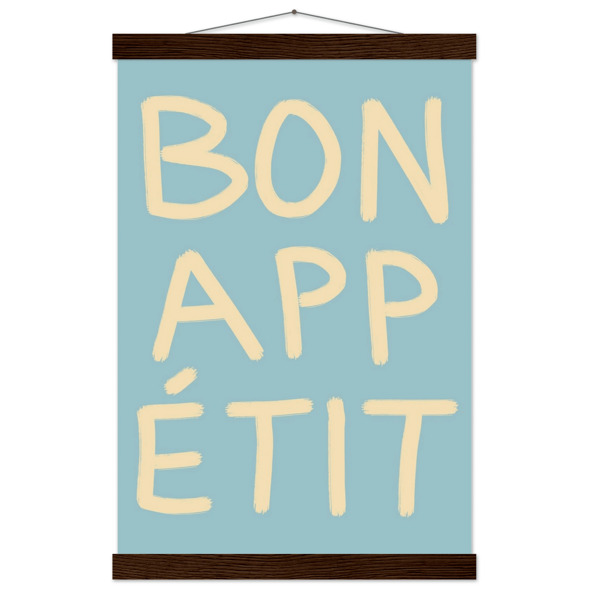 Bon Appétit Kitchen Poster | French Typography Wall Art | Retro Dining Room Print Decor - Evergreen Posters