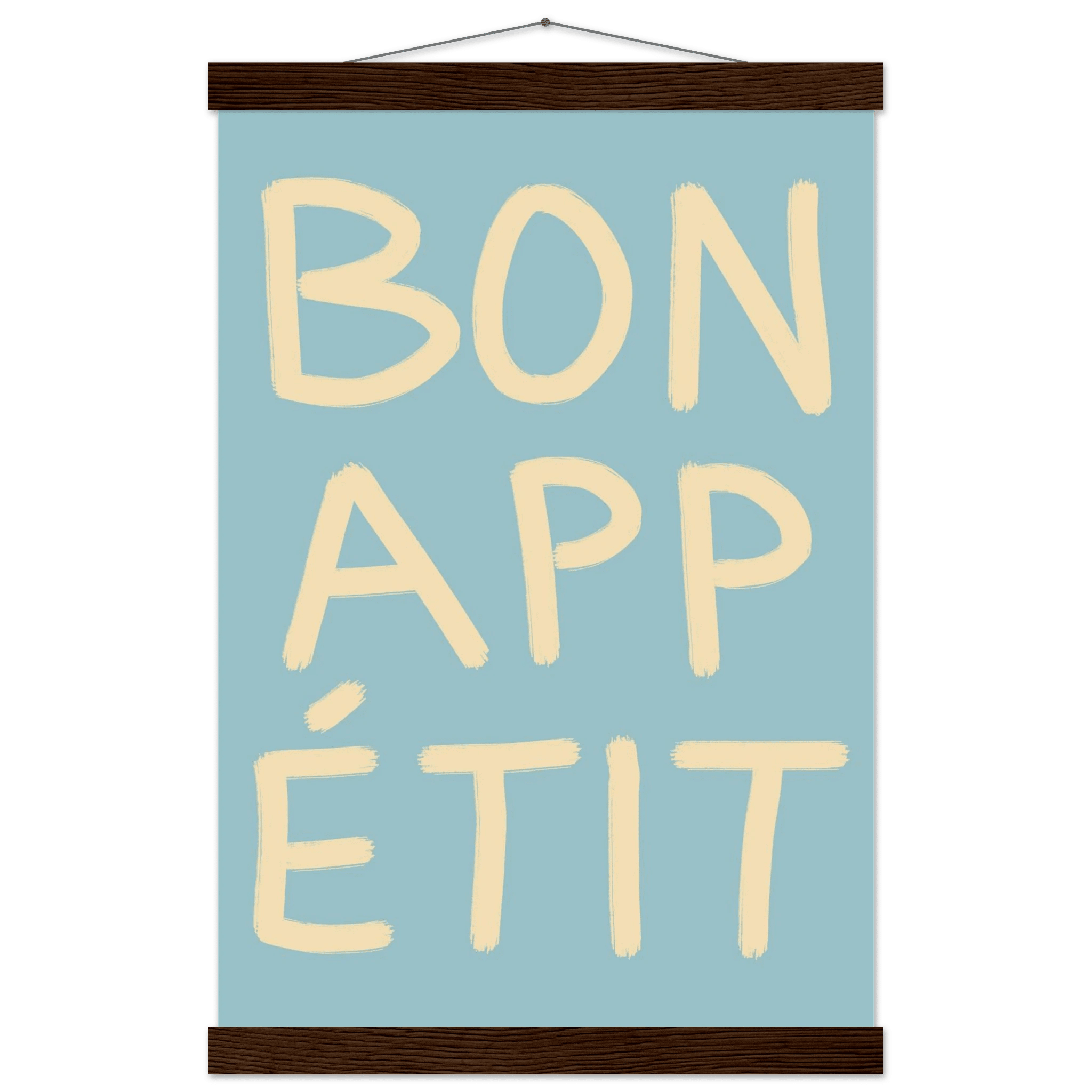 Bon Appétit Kitchen Poster | French Typography Wall Art | Retro Dining Room Print Decor - Evergreen Posters
